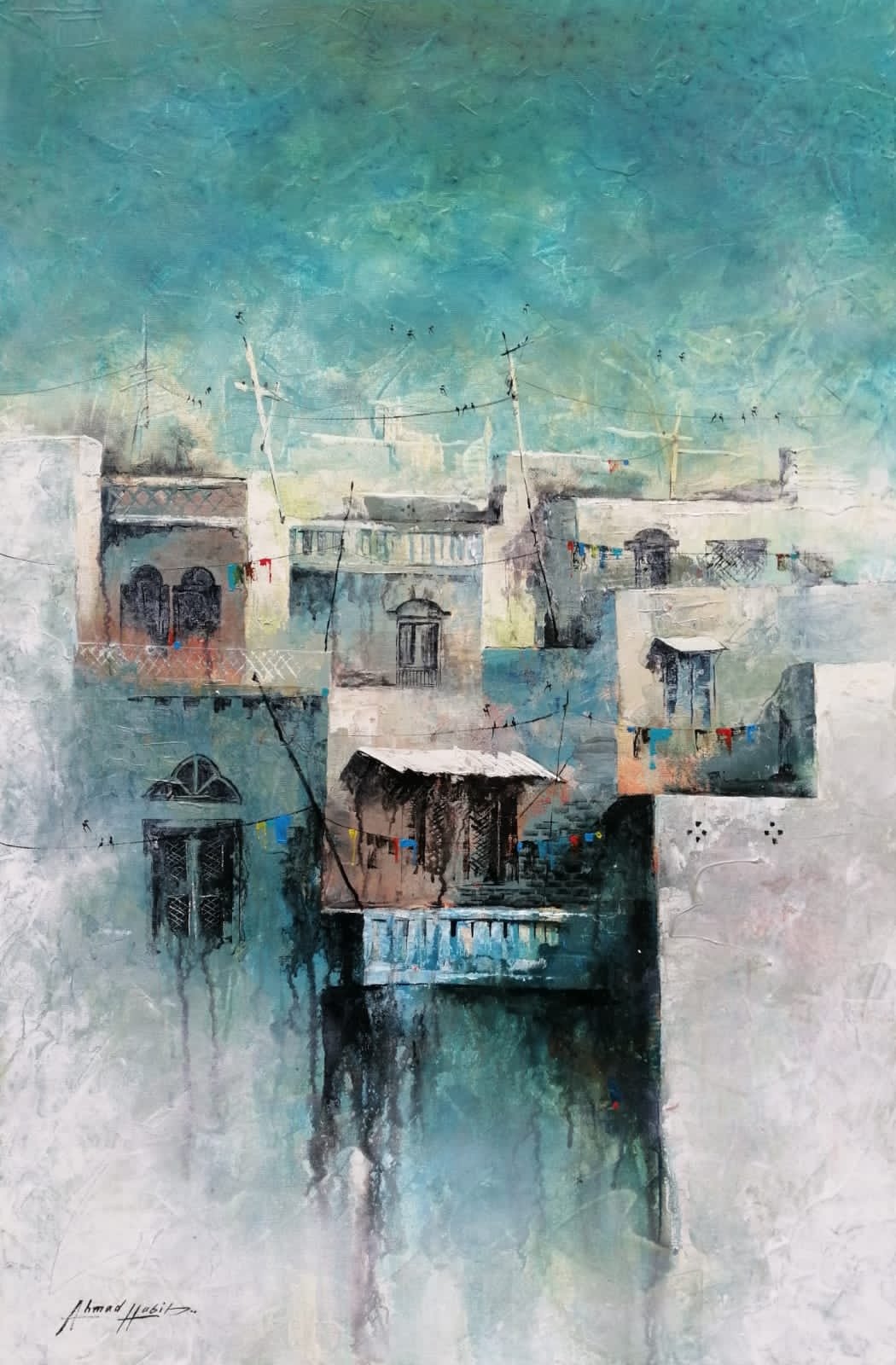  Turquoise Obsession   
| Acrylic On Canvas  
| 24 x 36 inches