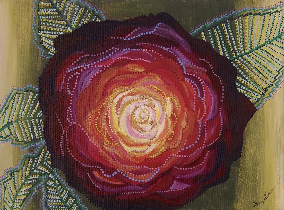 Red Rose | Acrylic on Canvas | 60 x 80 cm | 2200 USD