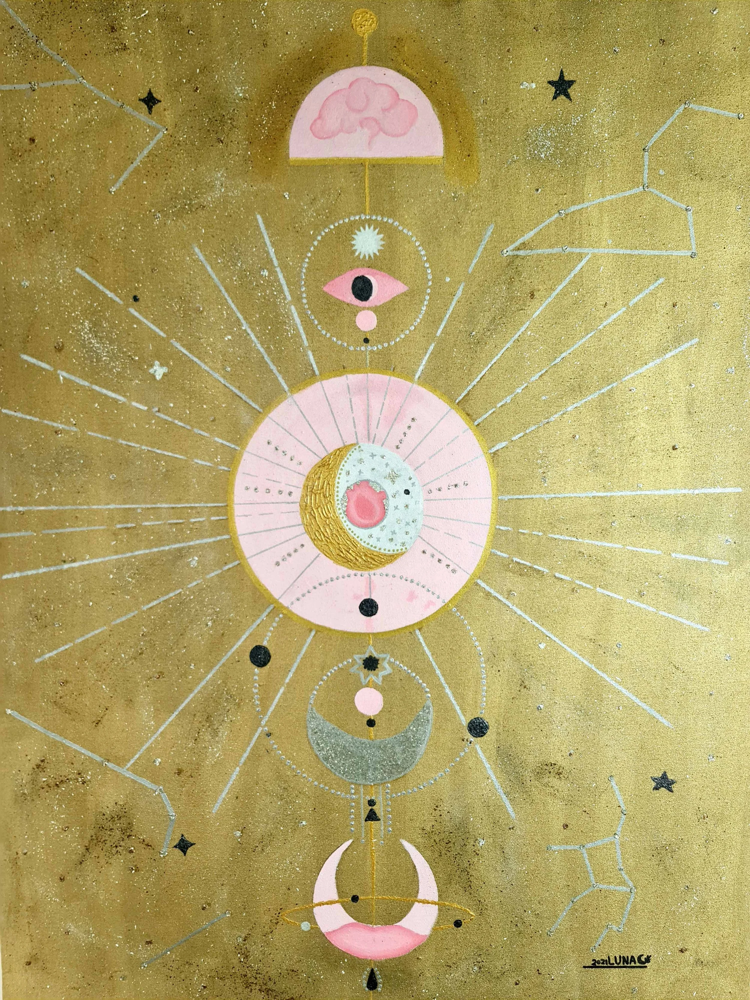 Luna Series 3 - Balance of Life | 92 x 122 cm | Acrylic on Canvas | Sold