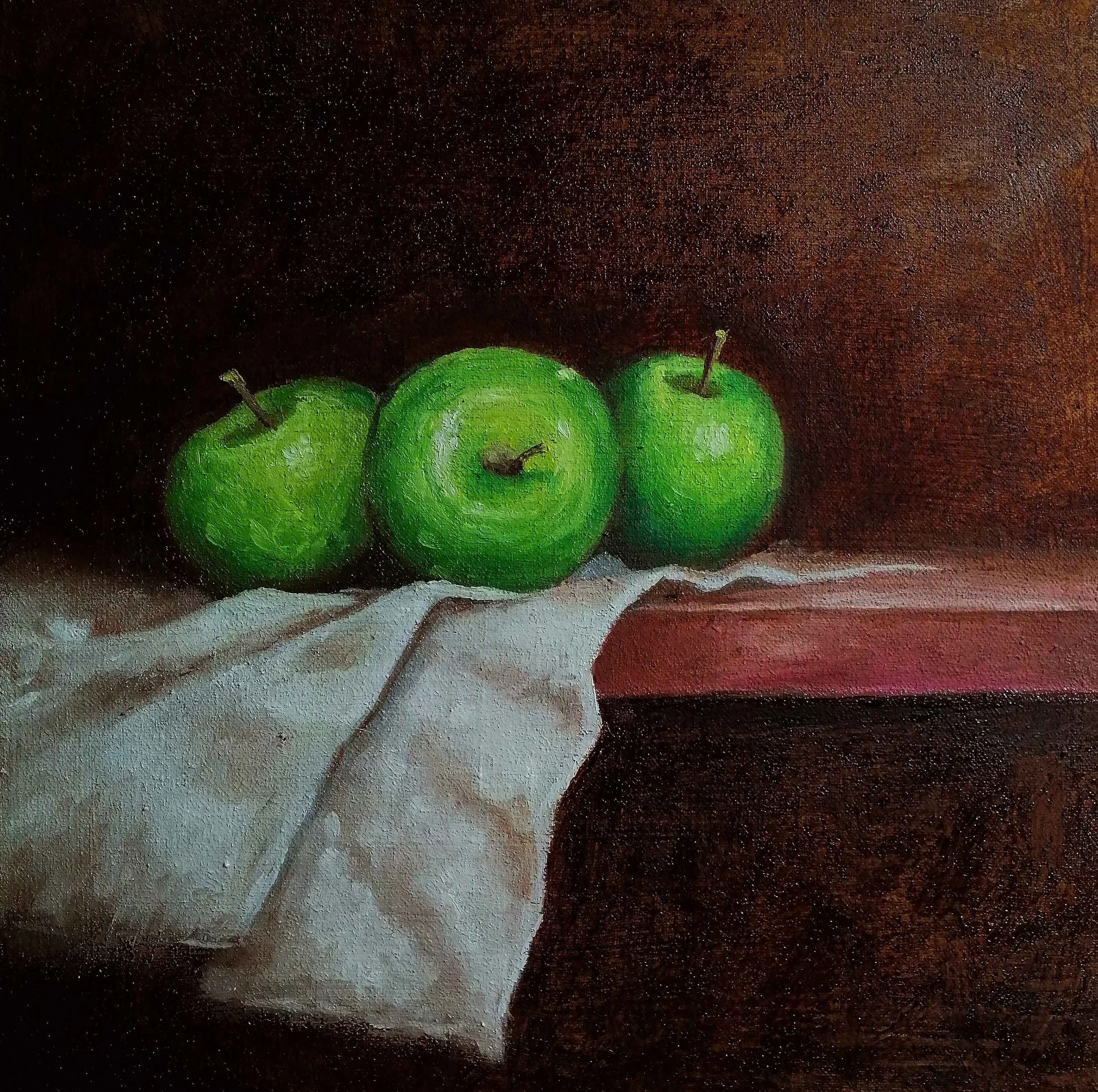 Mansanas | Oil on Canvas | 33 x 33 cm | 1500 USD