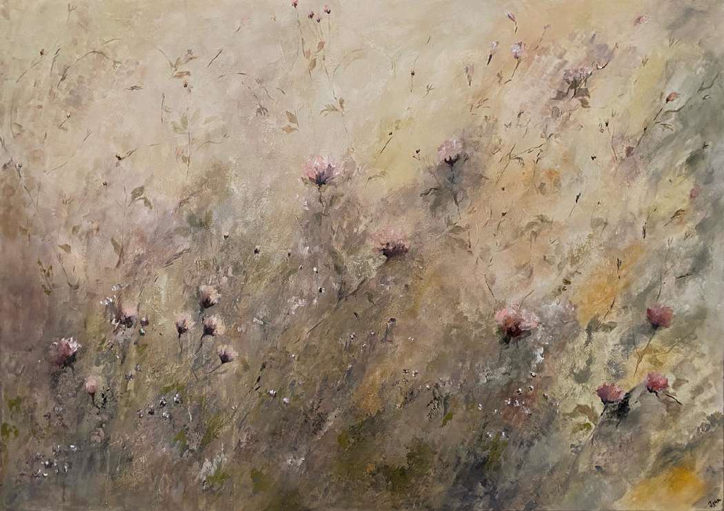Rustic Roses VII  
| Acrylic on Canvas  
| 152 x 107 cm 
