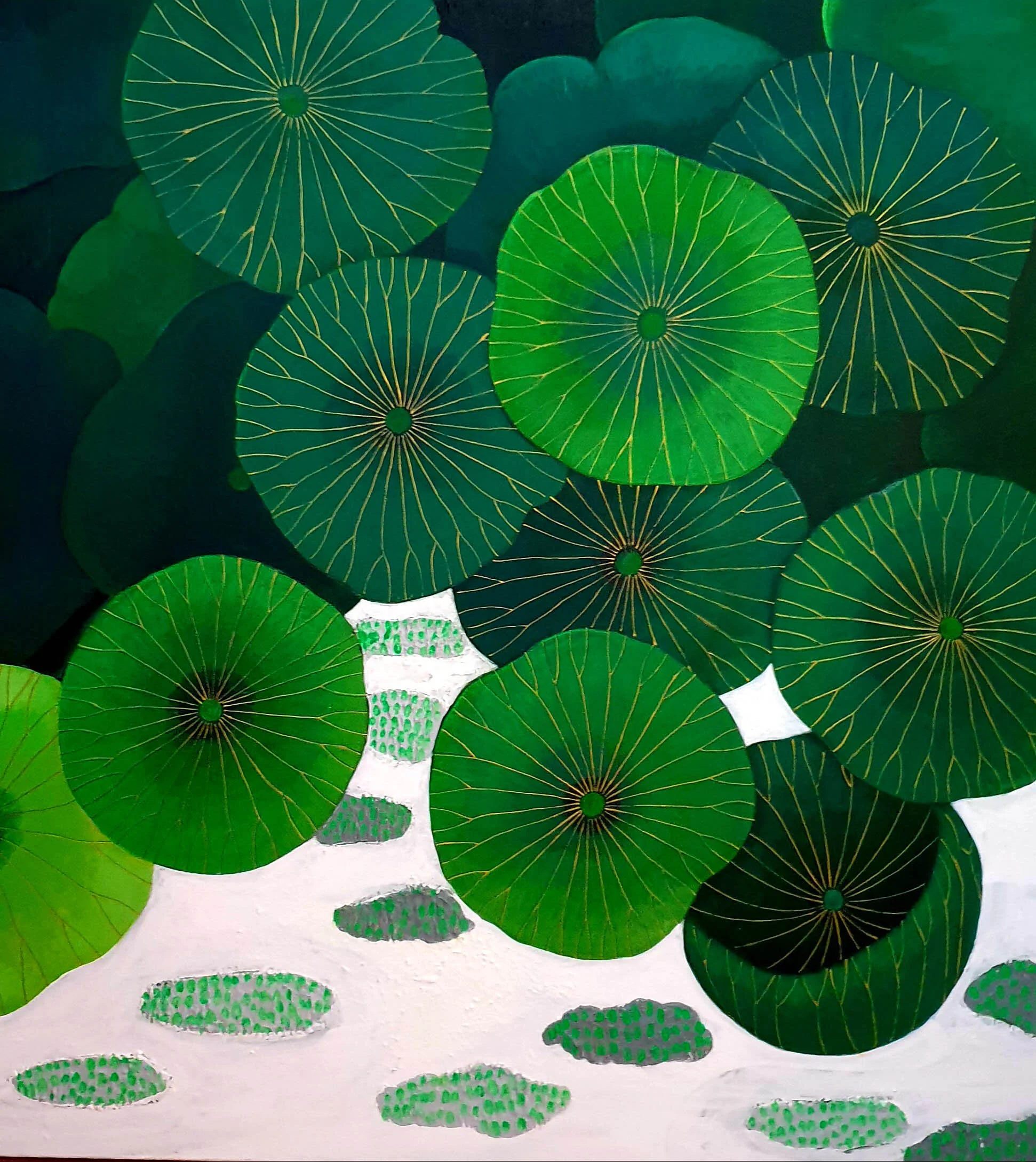 Lotus Story 8
| 90 x 90 
| Mixed Media on Canvas
| 8000 USD