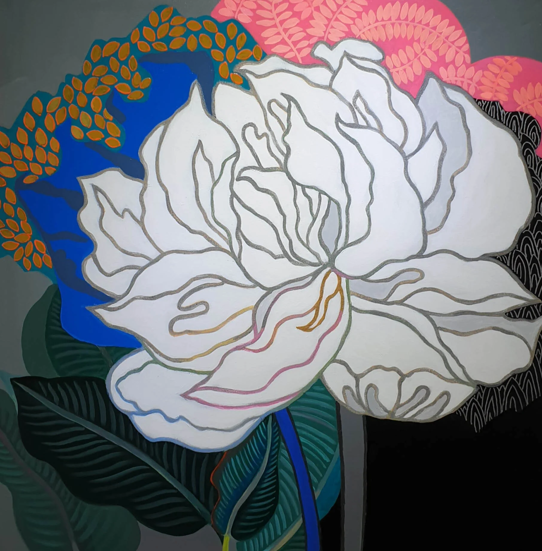 Lotus Story 2
| 90 x 90 
| Mixed Media on Canvas
| 8000 USD