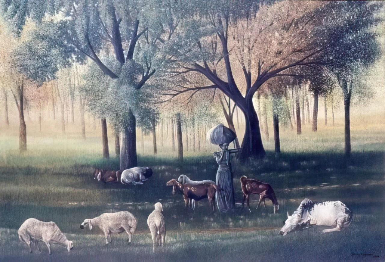 Landscape  
| Oil on Canvas  
| 152 x 106 cm   
| Year: 2002