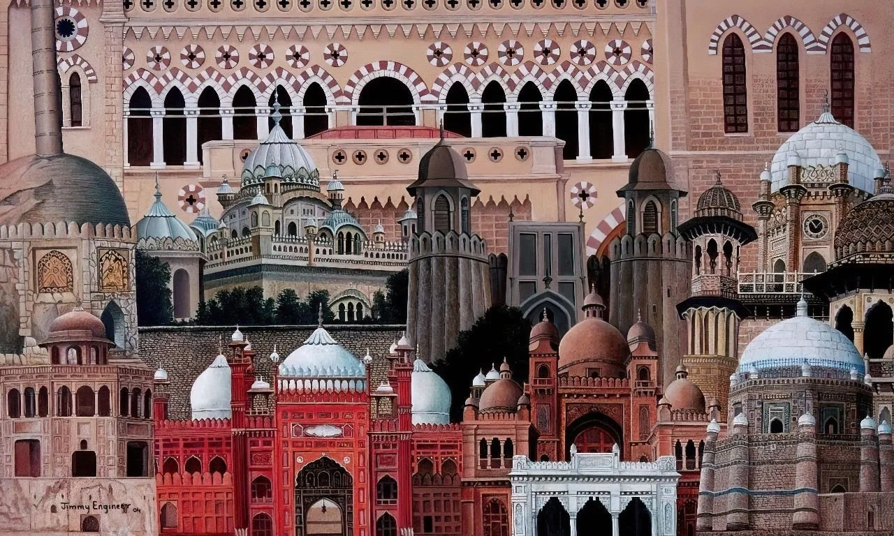 Architectural Composition  
| Oil on Canvas  
| 1.5 x 1 meter
| Year: 2004