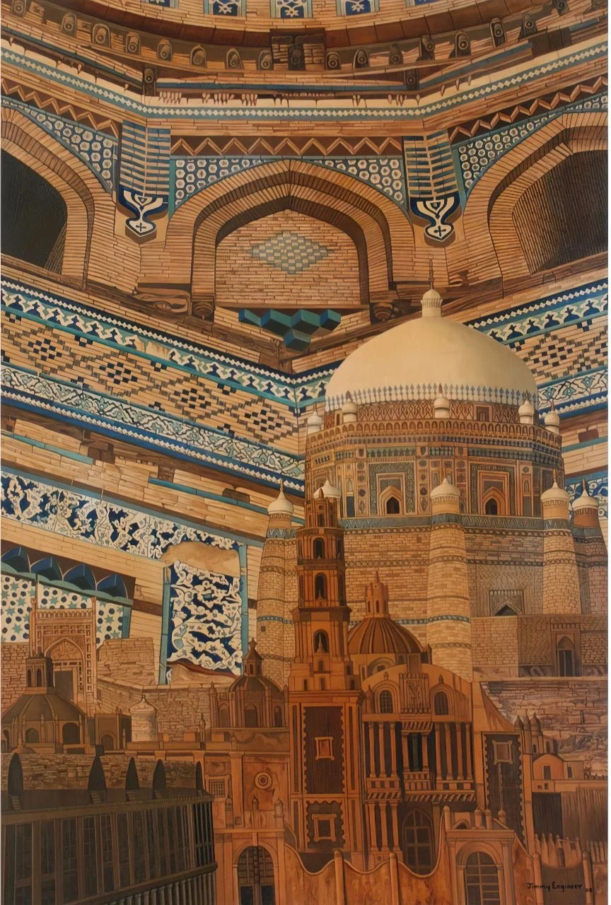 Architectural Composition  
| Oil on Canvas  
| 1.8 x 1.2 meter   
| Year: 2008