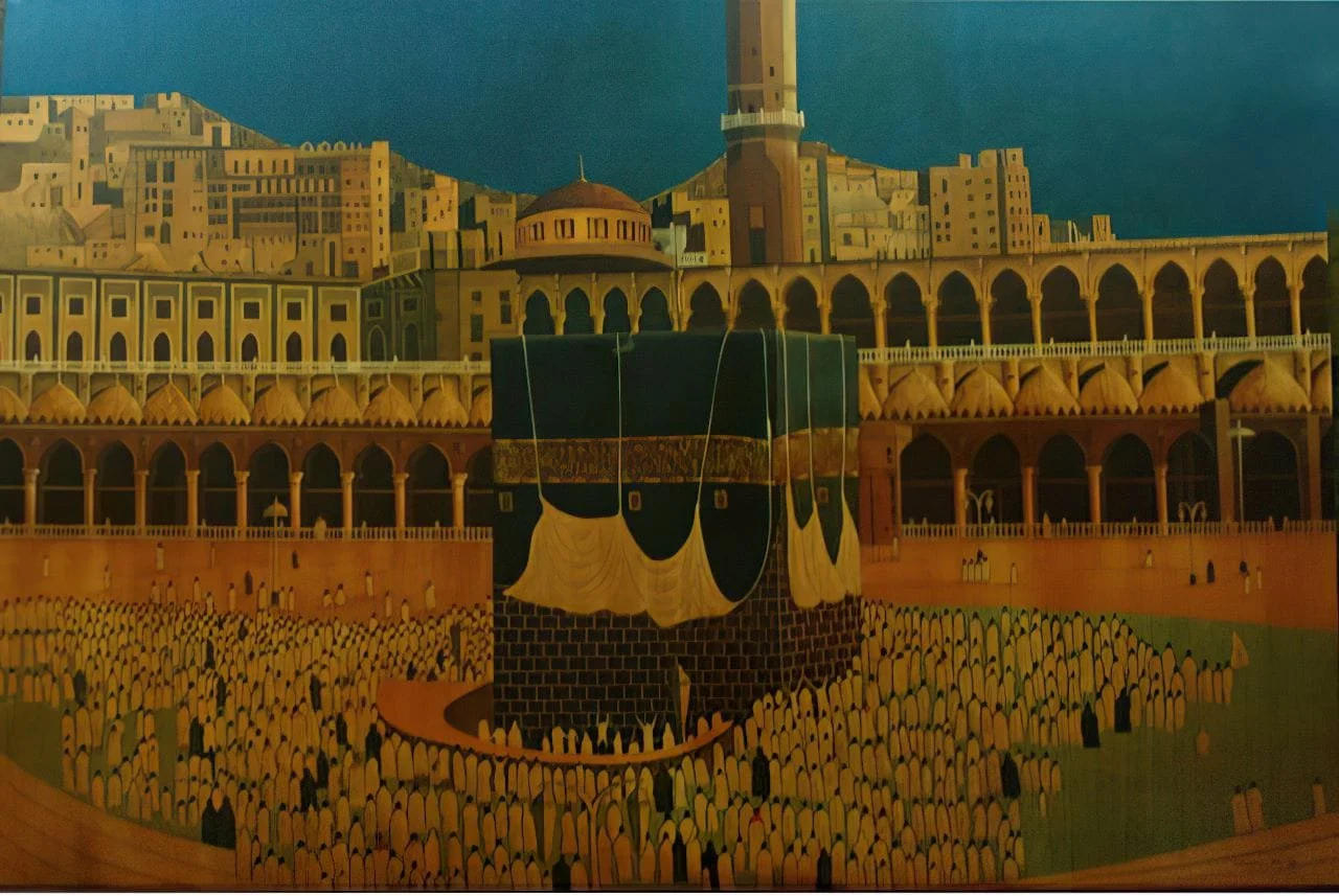 Haram Sharif Khana Kaba  
| Oil on Canvas  
| 1.2 x 1.8 meter   
| Year: 1986