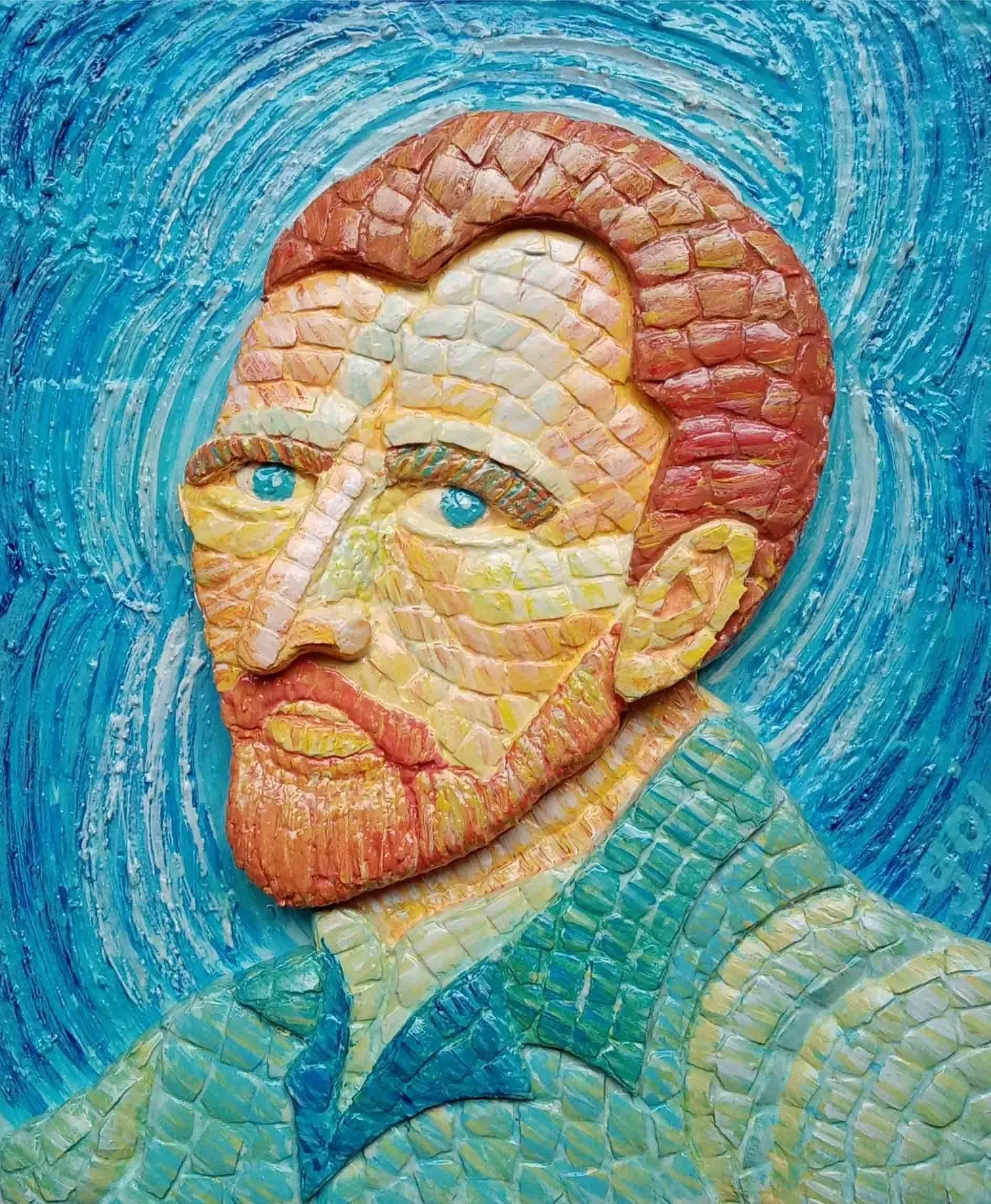 Picture of Van Gogh  
| Mixed Media on Board  
| 22.8 x 27.3 x 2.5 cm
