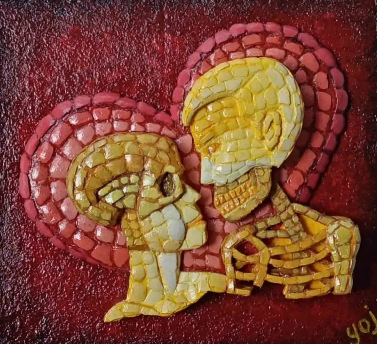 Till Death Do Us Part  
| Mixed Media on Board  
| 24.7 x 26.6 x 3 cm
