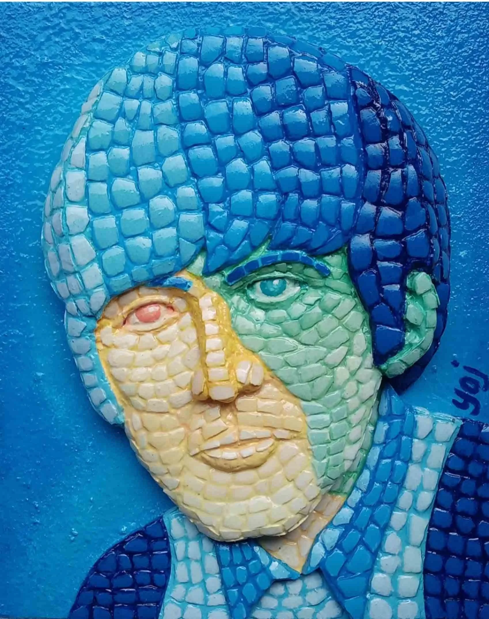 George, The Quiet One  
| Mixed Media on Board  
| 22.8 x 28 x 3.8 cm