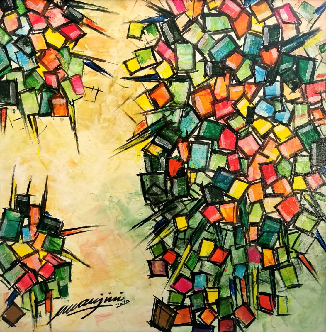 Colours 8 | Acrylic on Canvas | 70 x 70 cm | 700 USD