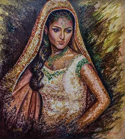 Indian Girl | 90 x 80 cm | Oil on Canvas | 2000 USD