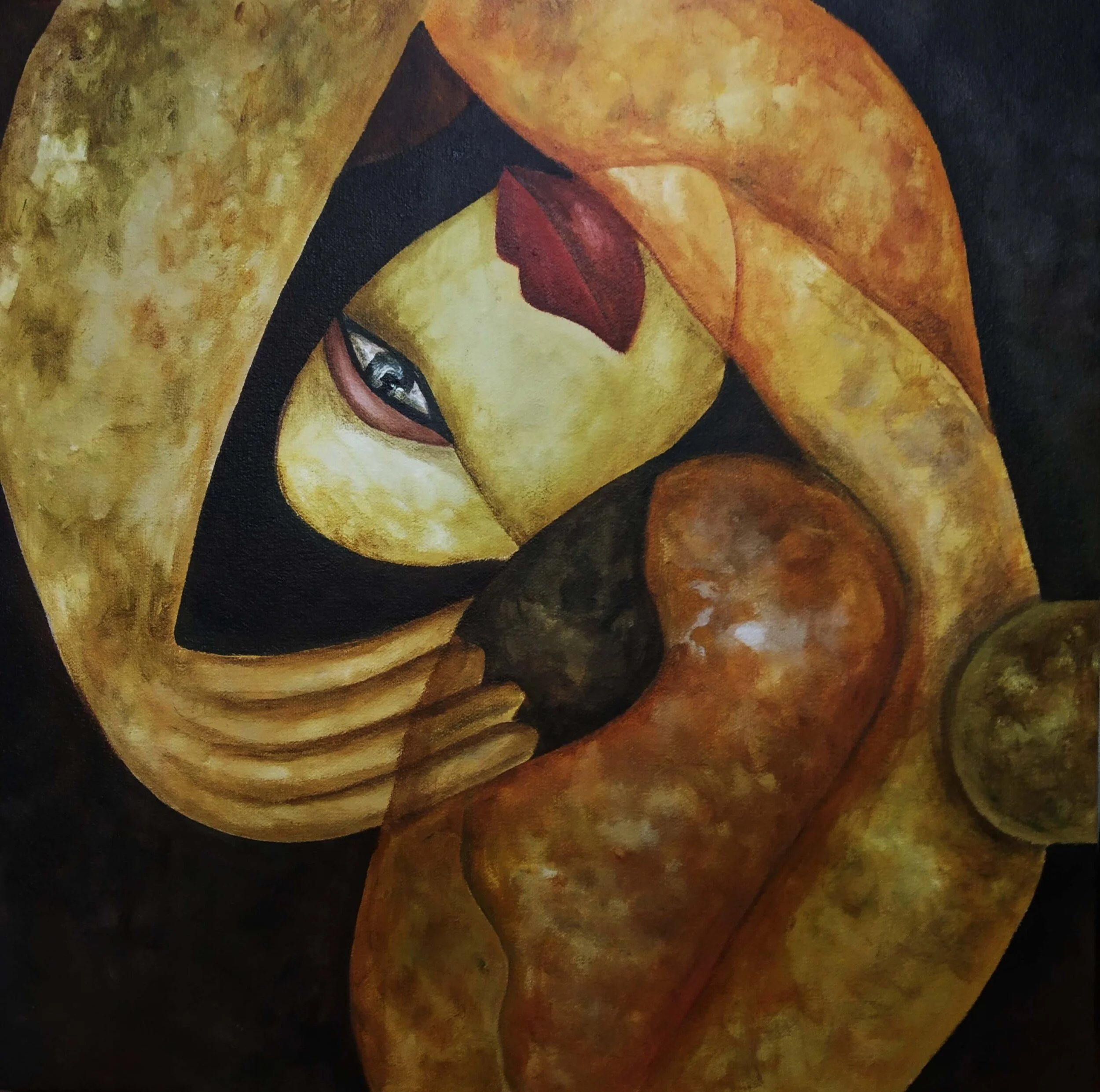 Touching Hair
| 50 x 50 cm
| Acrylic on Canvas
| 800 USD