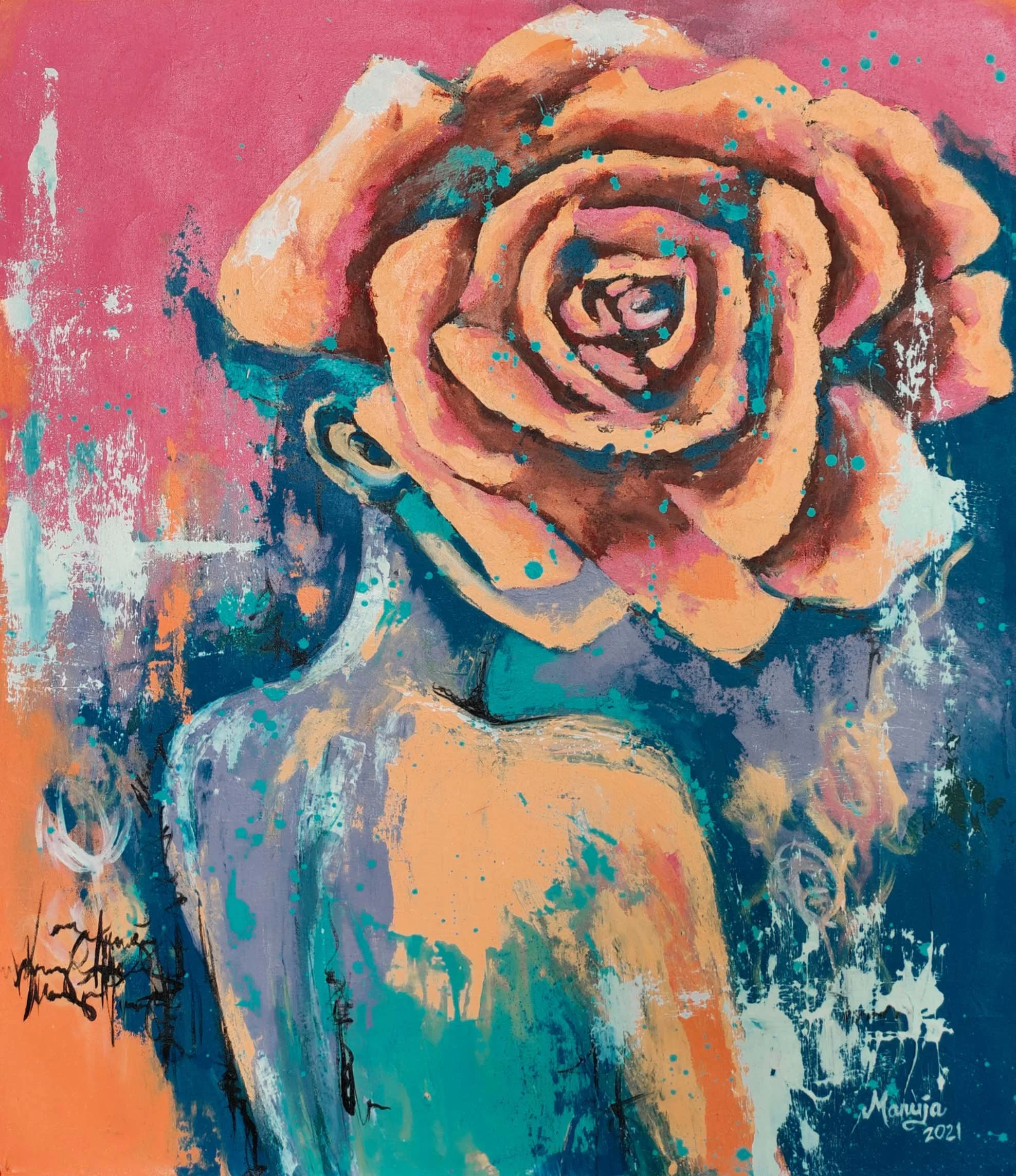 Beautiful Progress | Acrylic on Canvas | 81 x 86 cm | 2500 USD