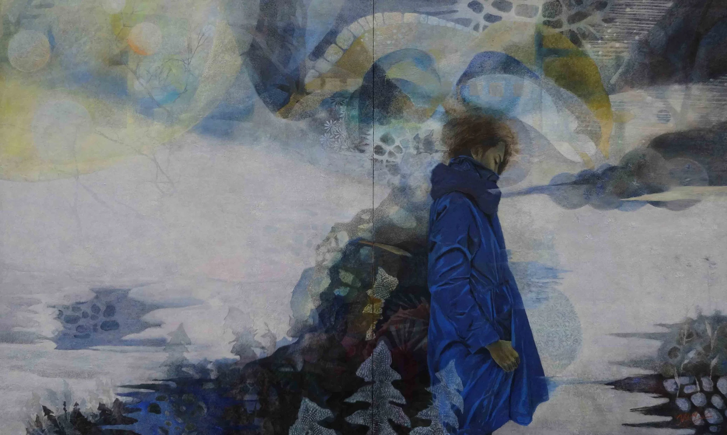 Floating Memory 3  
| 162 x 230.6 cm  
| Oil on Canvas