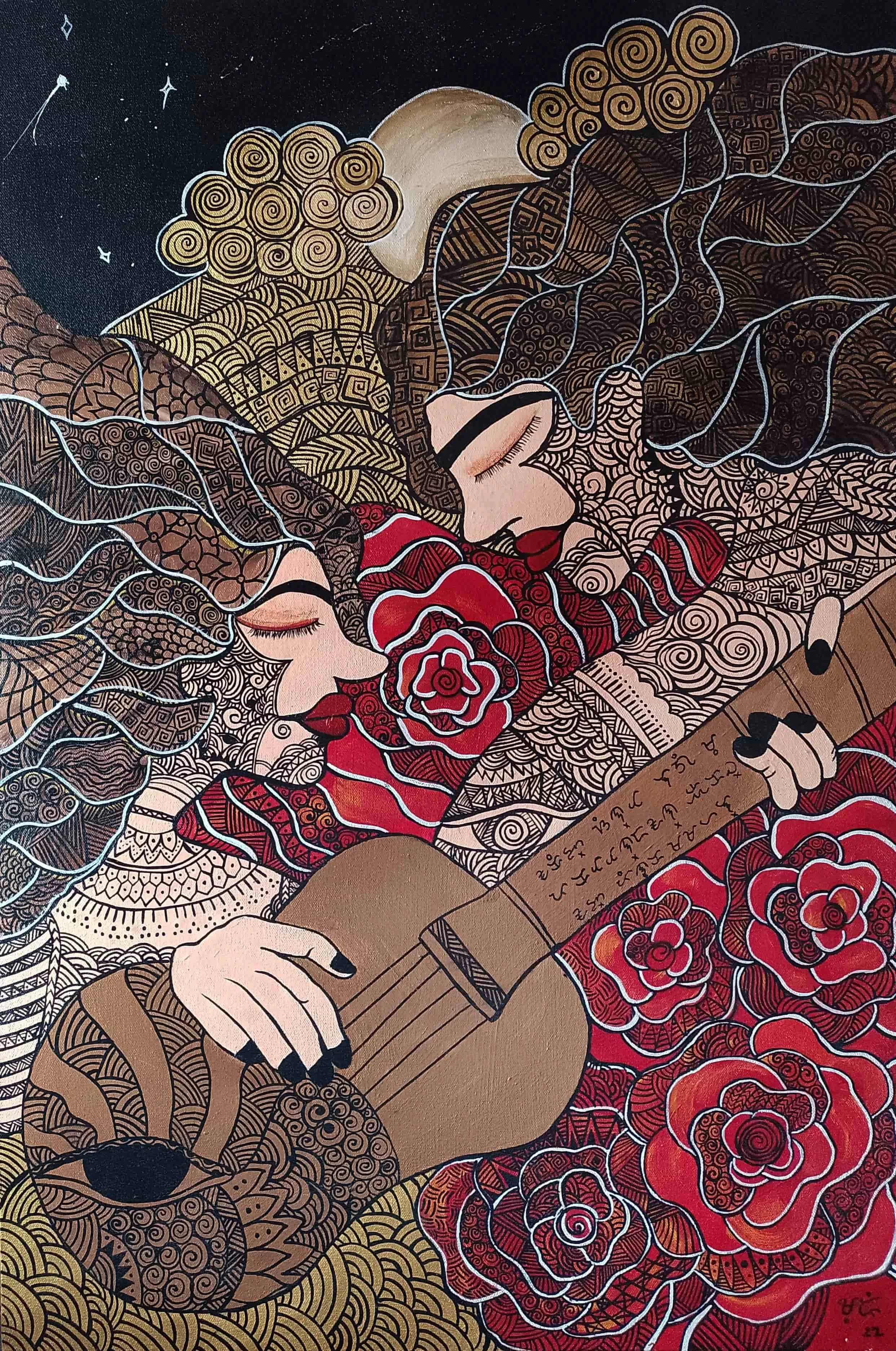 Harana (Serenade) | 91 x 61 cm | Acrylic on Canvas | 1068 USD