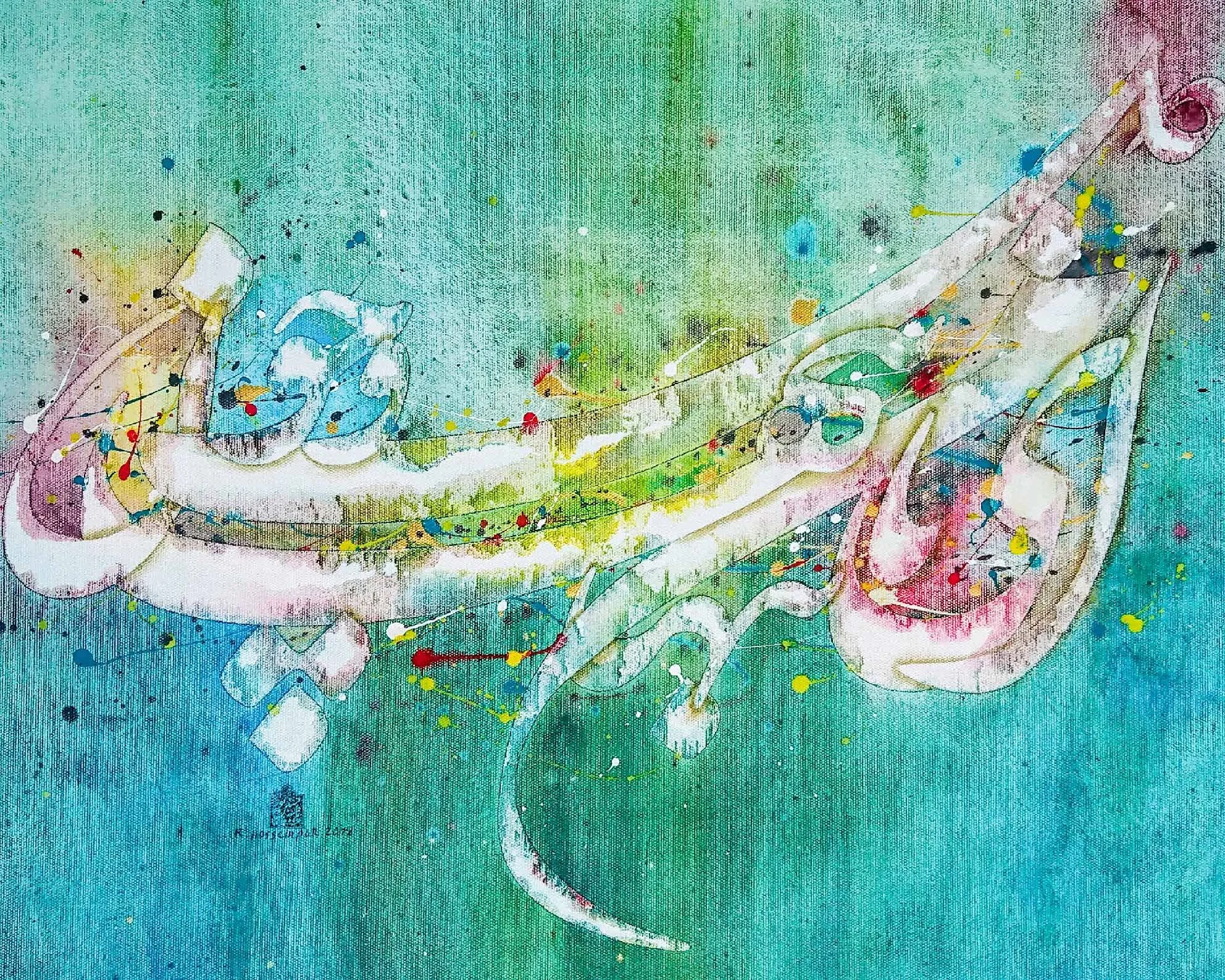 Hidden in the Heart | Mixed Media on Canvas | 40 x 50 cm | 800 USD