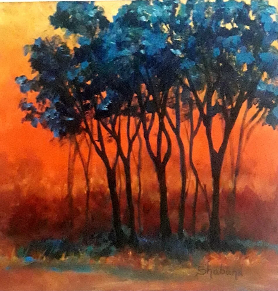Evening | Acrylic on Canvas | 45 × 45 cm | 140 USD