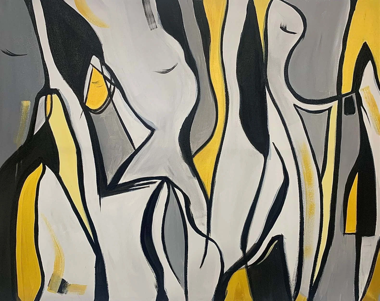 Crowds  
| Acrylic On Canvas  
| 79 x 100 cm