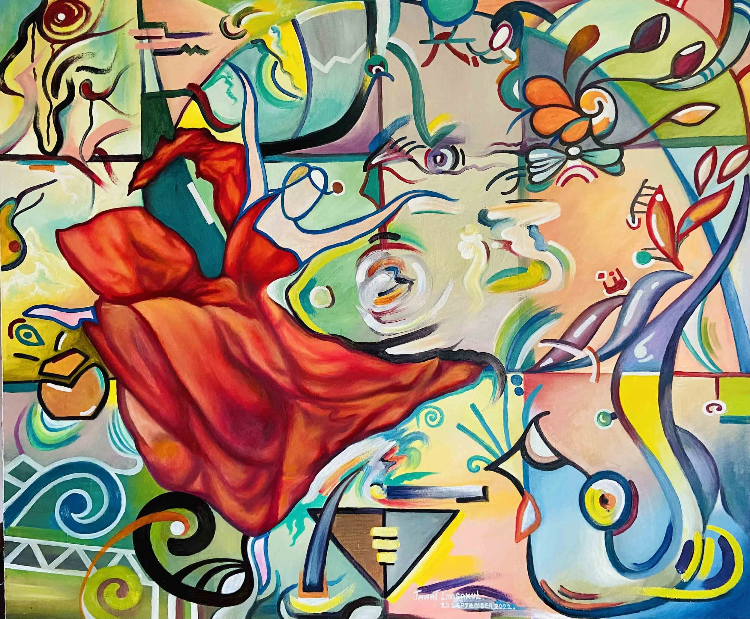 Women in Love  
| Oil on Canvas  
| 100 x 120 cm