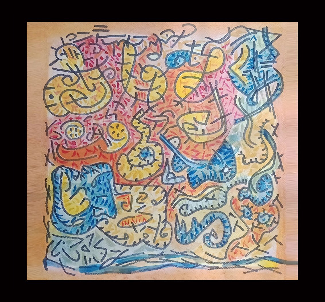 | Mixed Media on Canvas  
| 40 x 40 cm