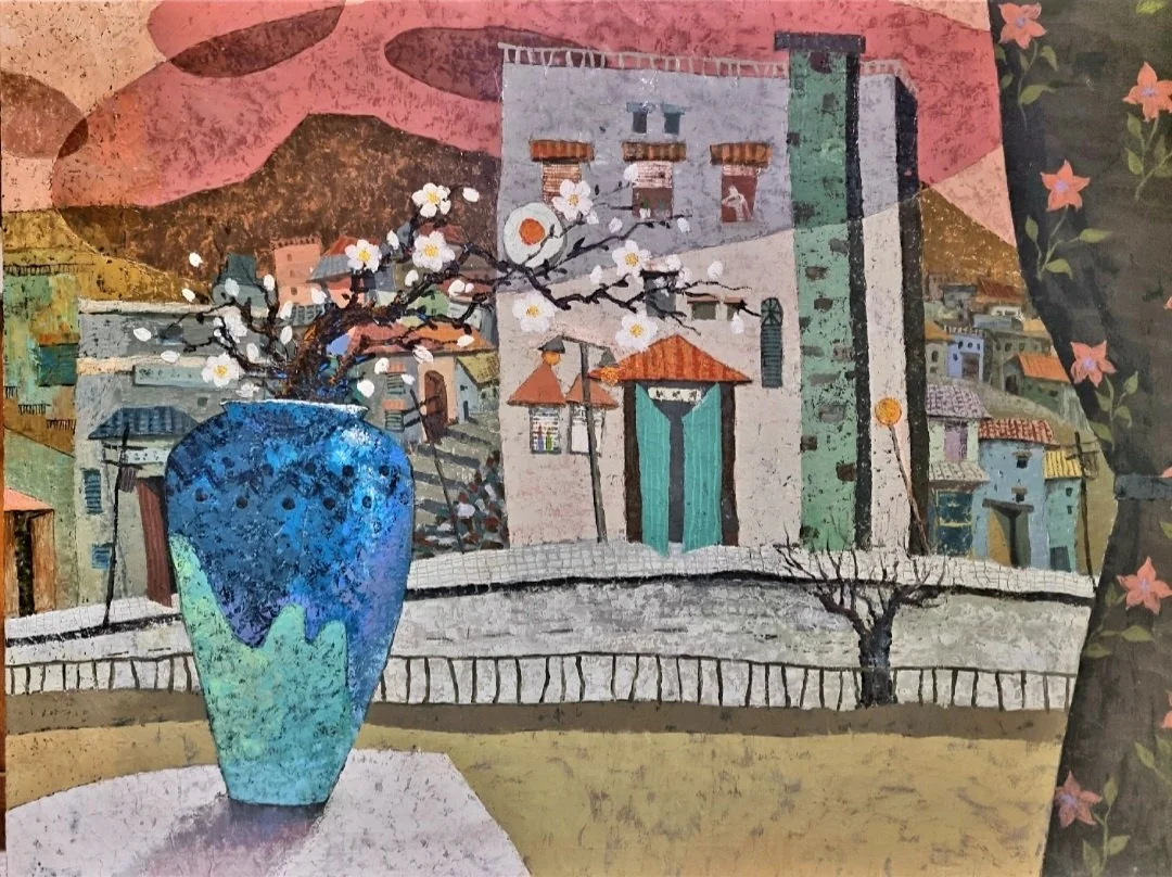 Into Memories  
| Mixed Media   
| 146 x 112 cm