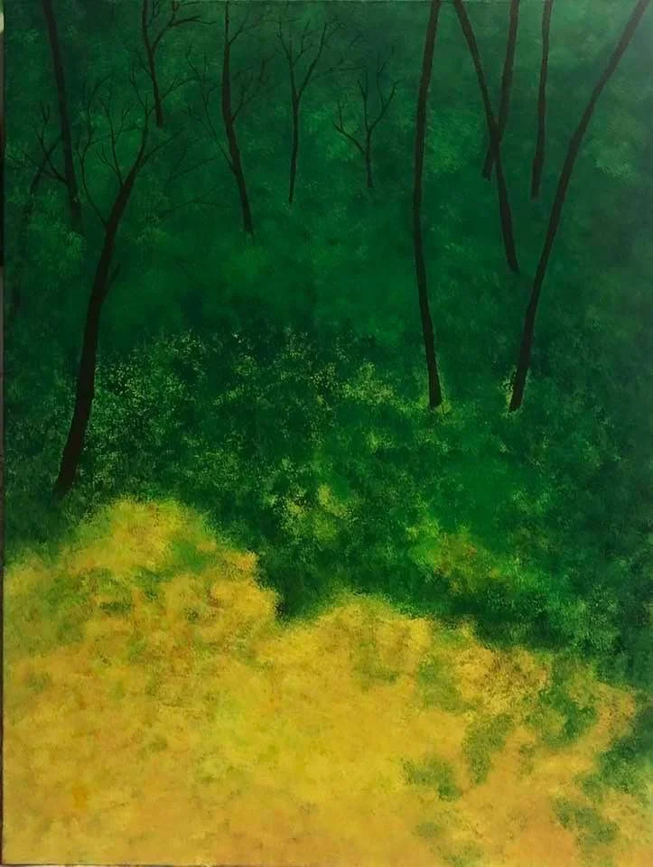 Into the Deep  
| 30” x 40”  
| Acrylics on Canvas