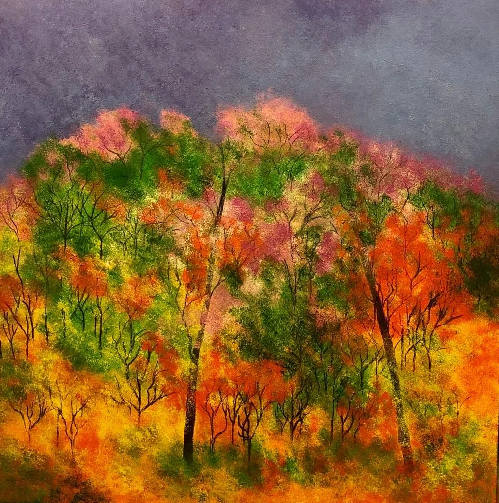 Deep Forest 1  
| 40” x 40”  
| Acrylics on Canvas