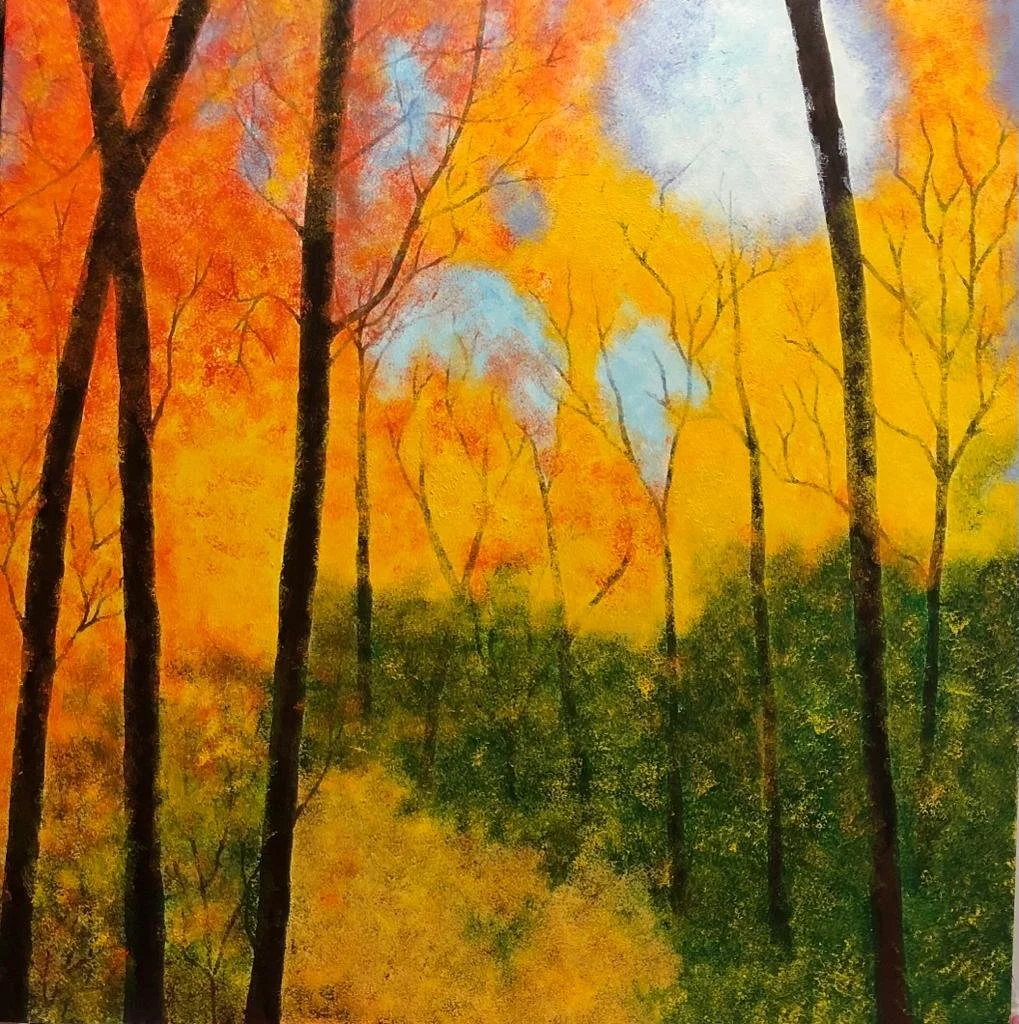 Deep Forest 2  
| 40” x 40”  
| Acrylics on Canvas
