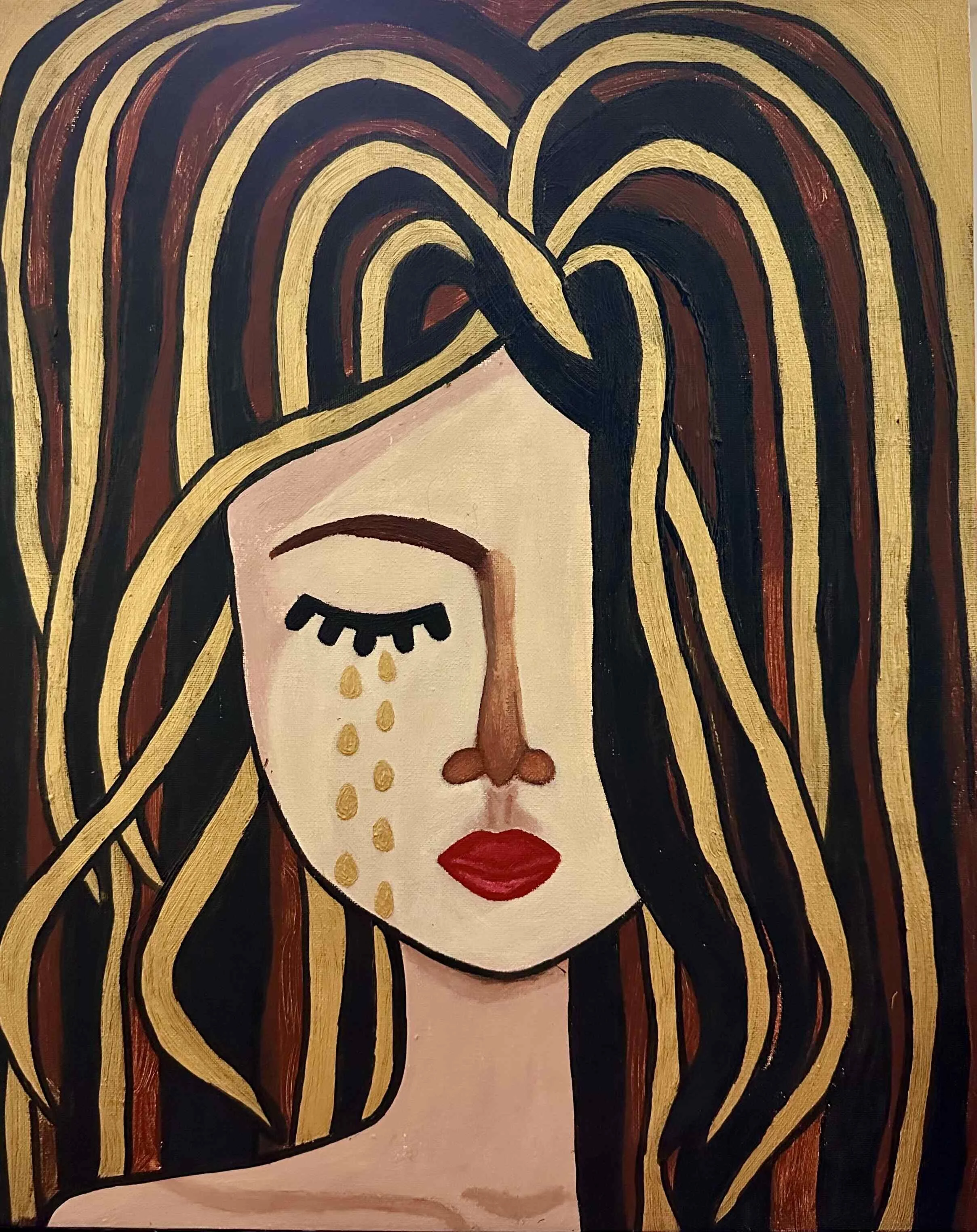 Tears of Gold  
| 40 x 50 cm  
| Acrylic on Canvas