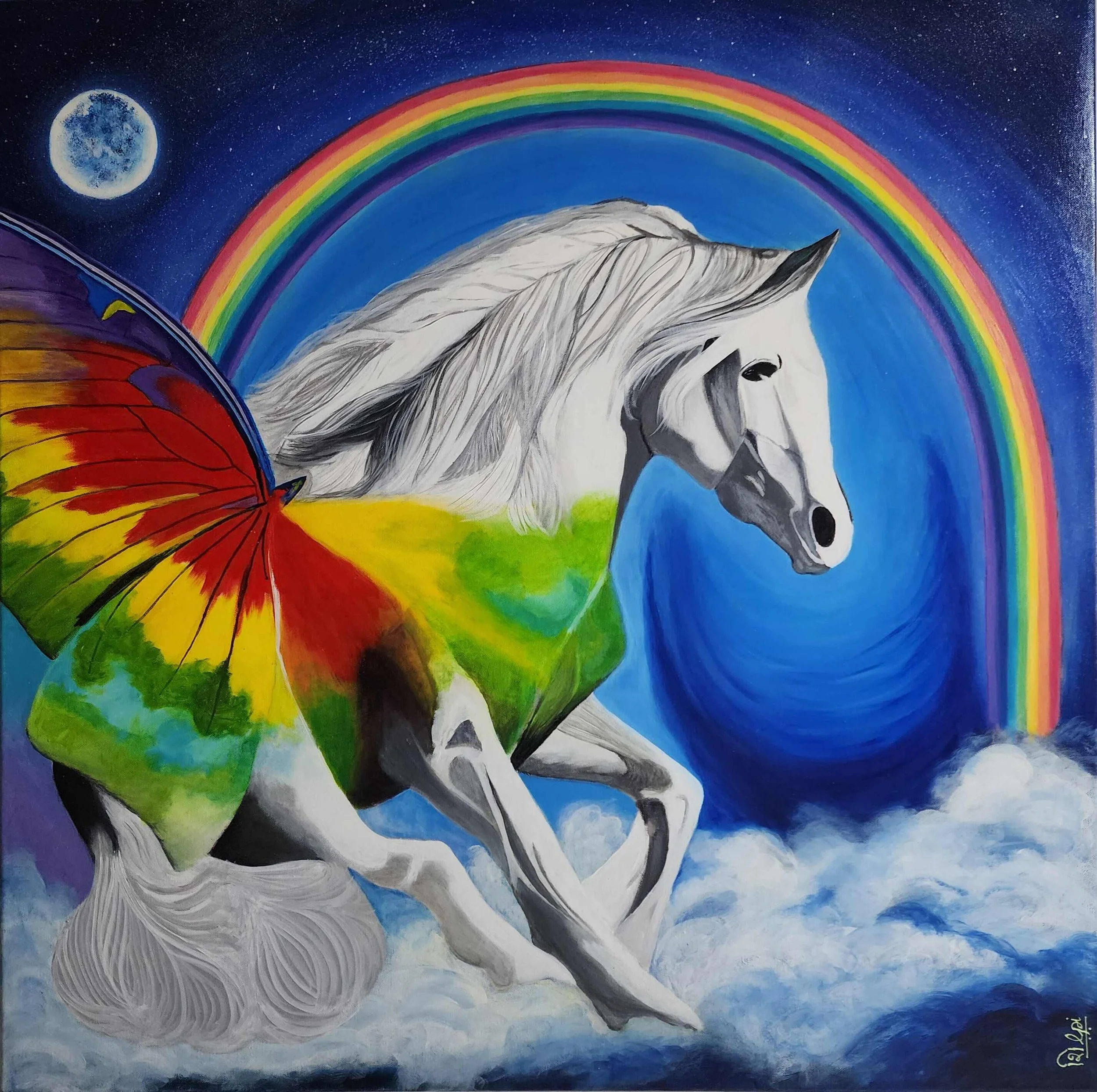 Freedom  
| 90 x 90 cm  
| Acrylic on Canvas 