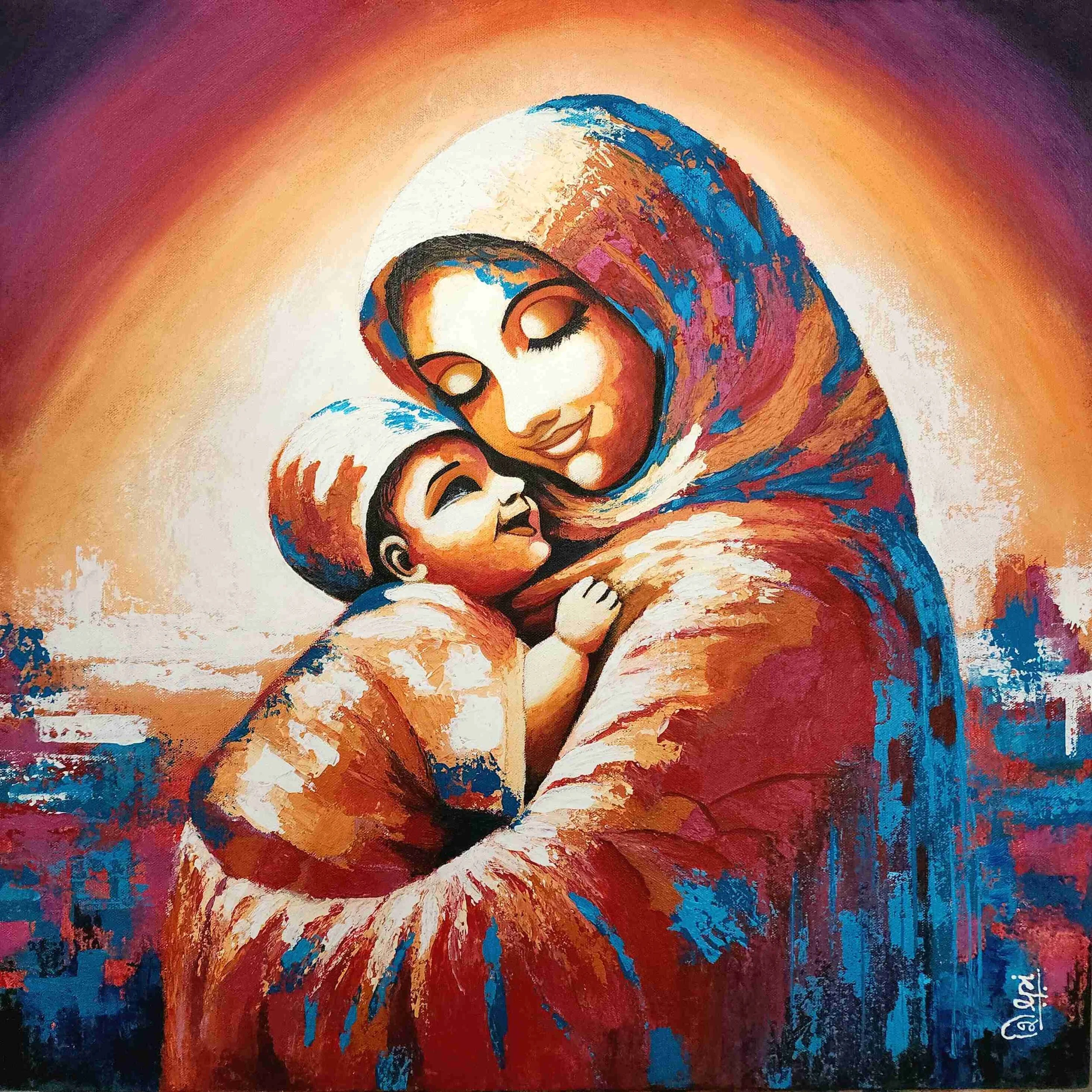 Tender Embrace  
| 60 x 60 cm  
| Acrylic on Canvas 