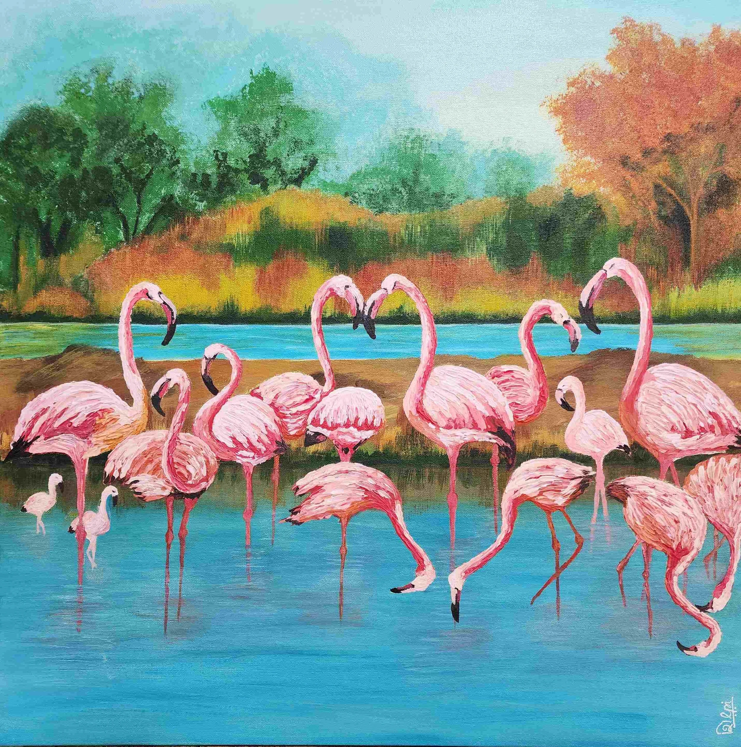 Riverside Elegance  
| 60 x 60 cm  
| Acrylic on Canvas 