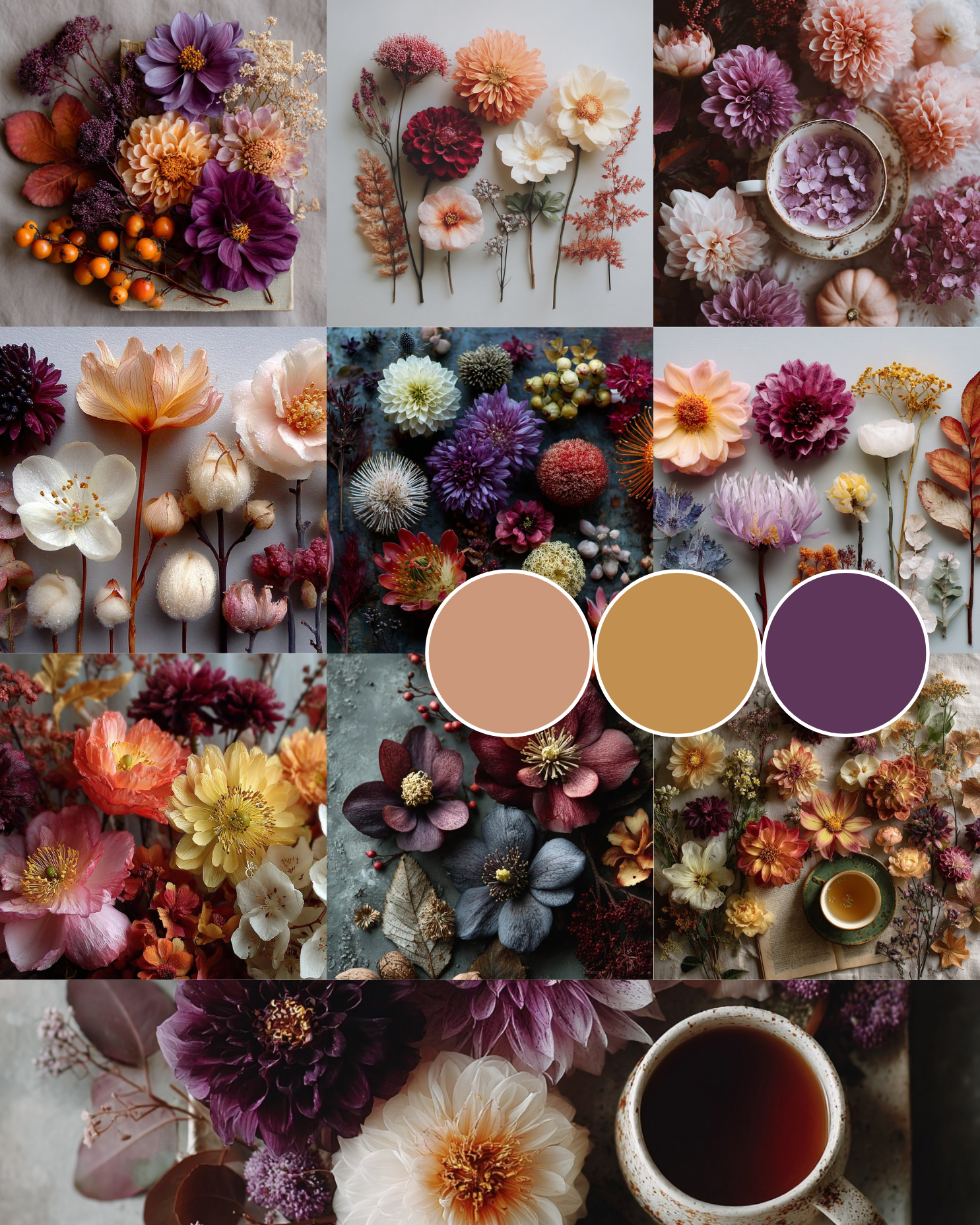 Floral Visual Pack (20 AI Images + Colour Palette)