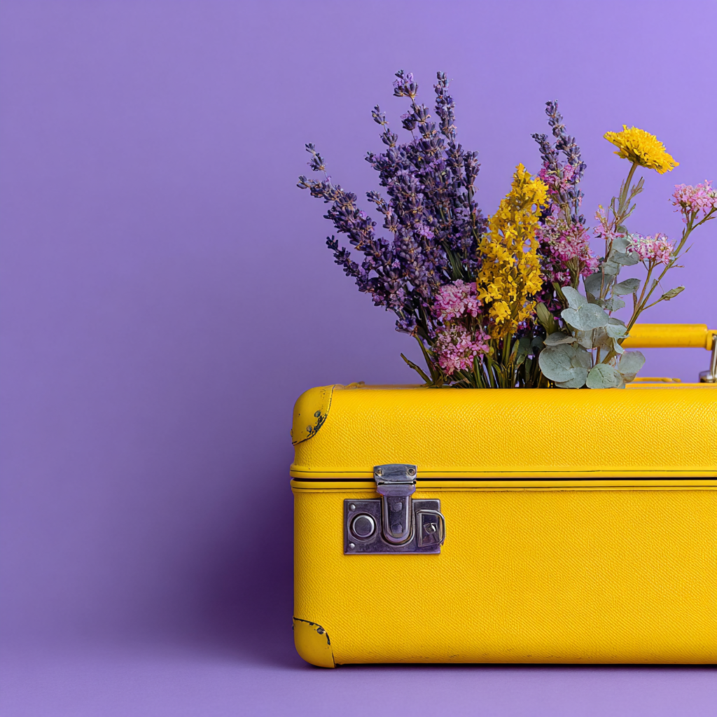 Free: Blossoming suitcase