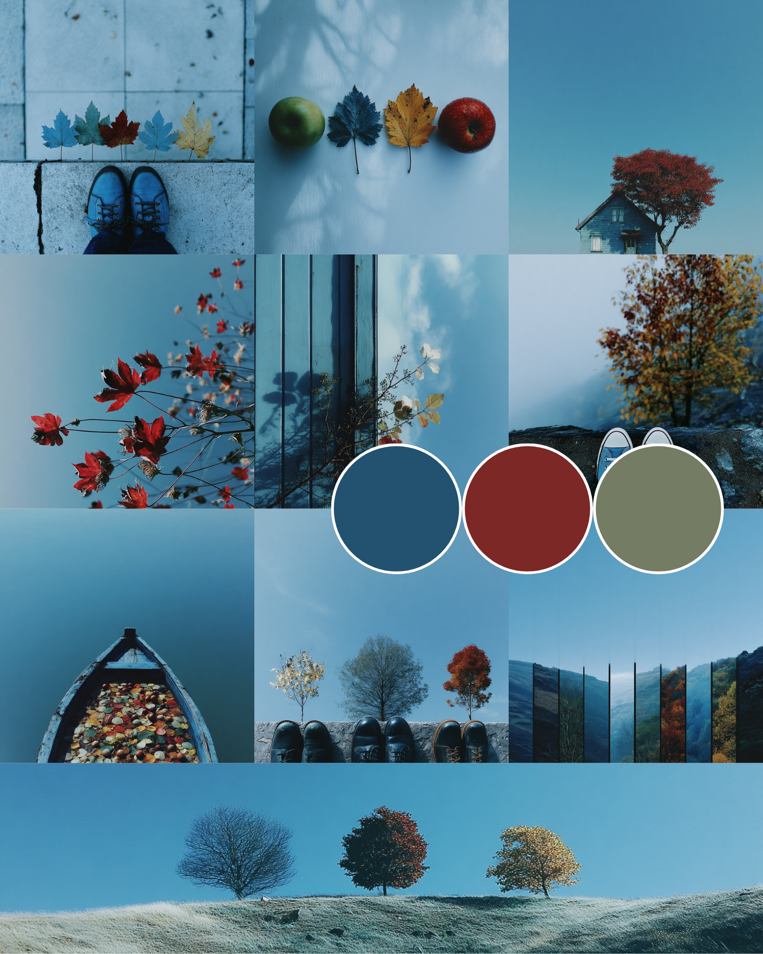 Autumn Blue Visual Pack (40 Images + Colour Palette)