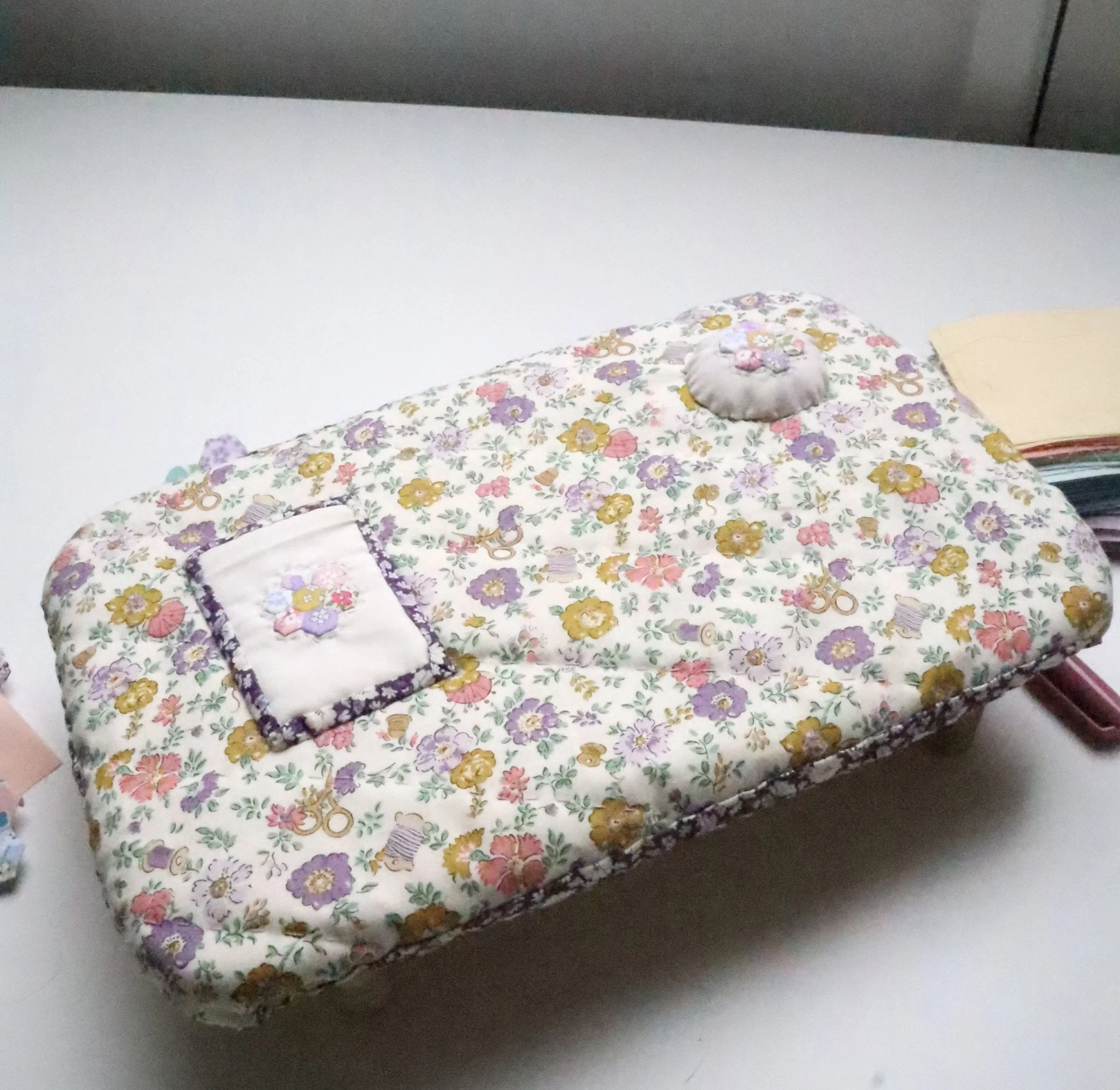 ikea chopping board hack into sewing station