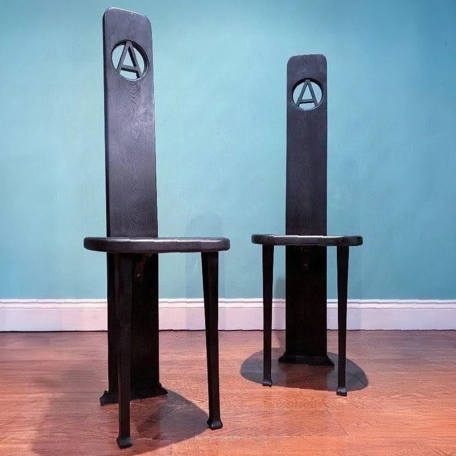 A Pair of Mackintosh Style chairs