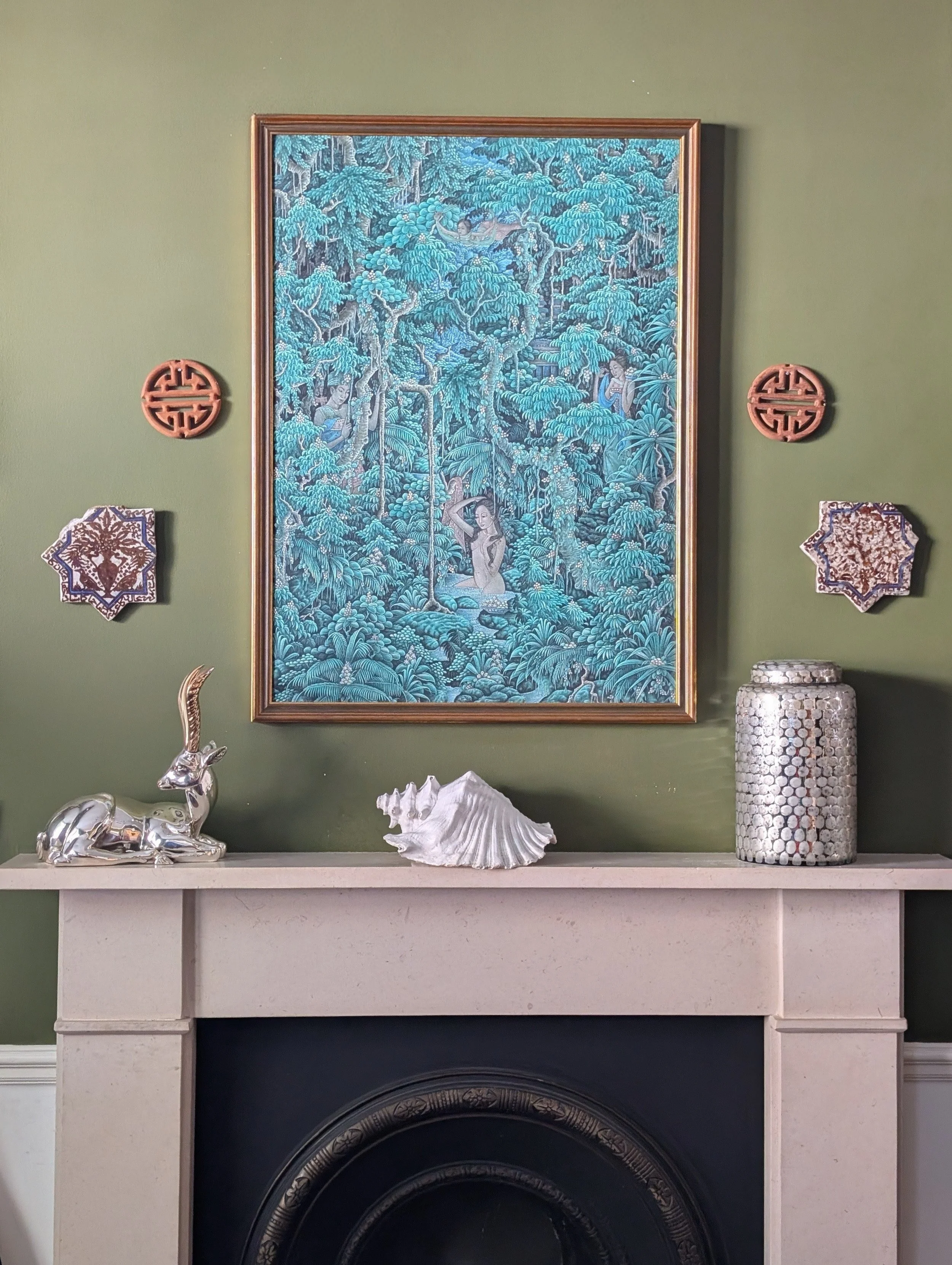 A vintage Balinese painting