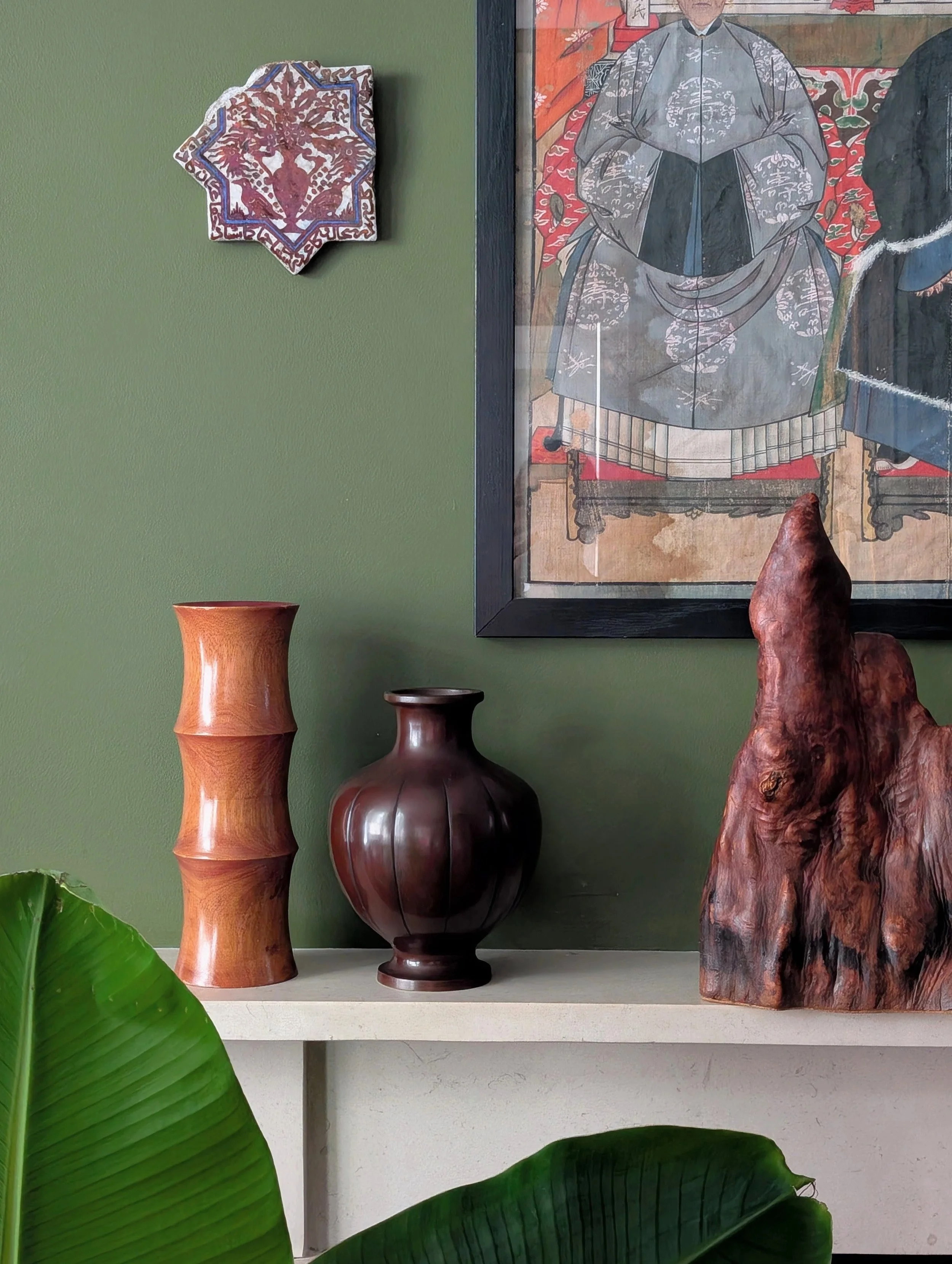 A Japanese bronze vase