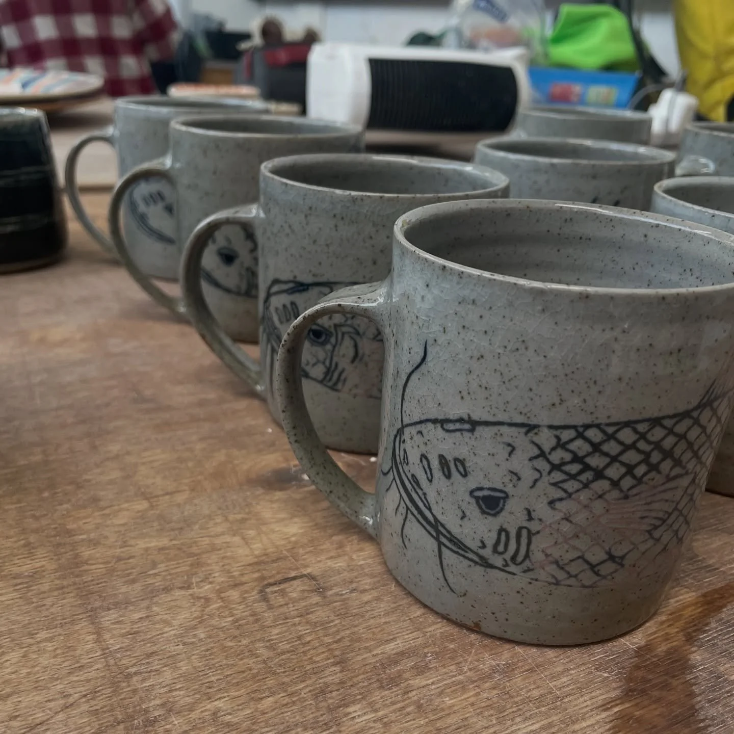 Unloaded an obscene amount of pots from the kilns today :0 fairly happy with them too which was obviously a massive relief!! Better pics to follow I swear just need the sun to come out 🙏 
Spent the day separating them all into what&rsquo;s going to 