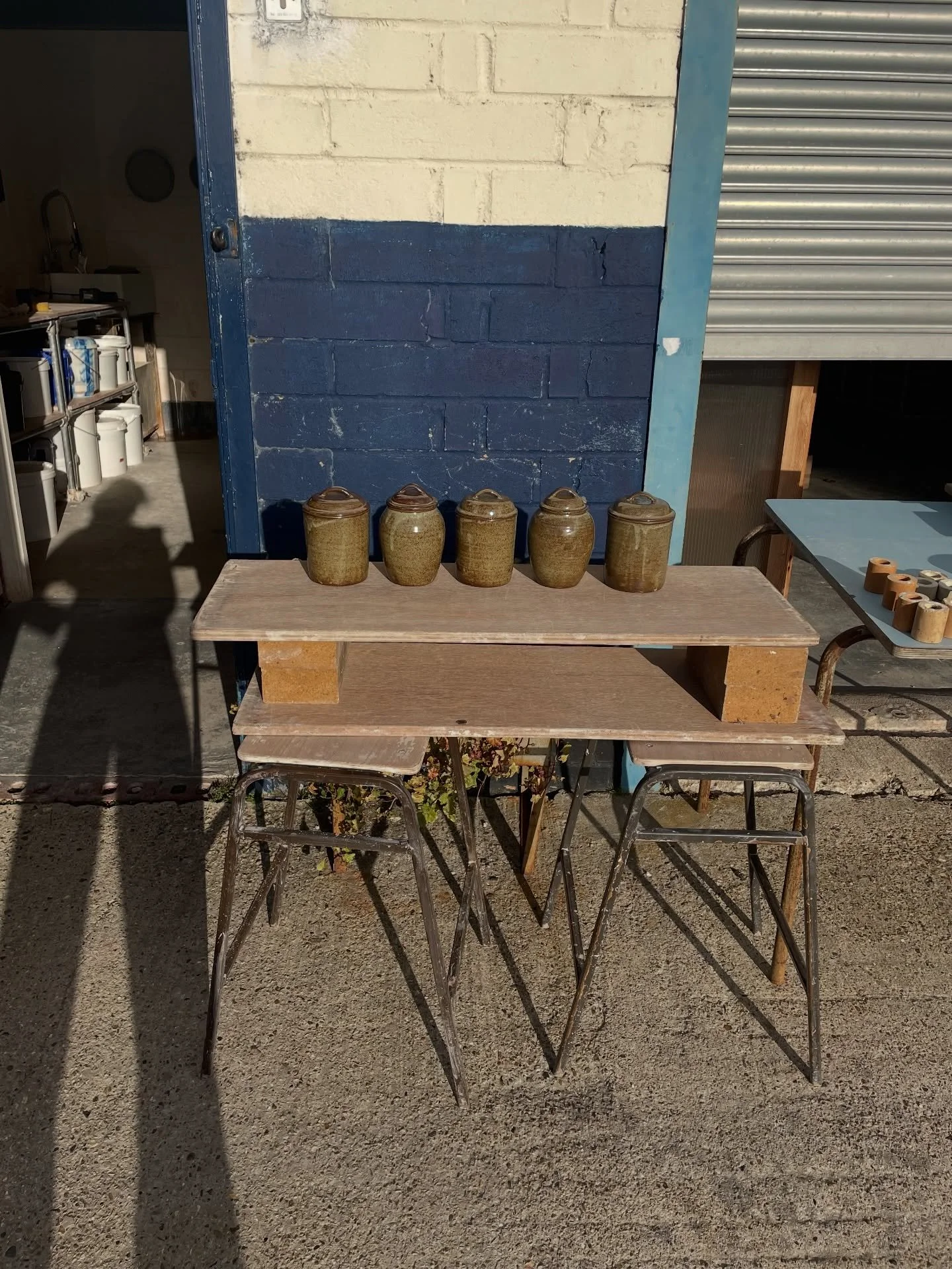 My babies 
I love jars!! So glad these ones came out how I expected, ended up just using this same glaze on half my Christmas stock because I know I like it aha no chancing it happening here 🤣 these are little storage jars, added some pics with my h