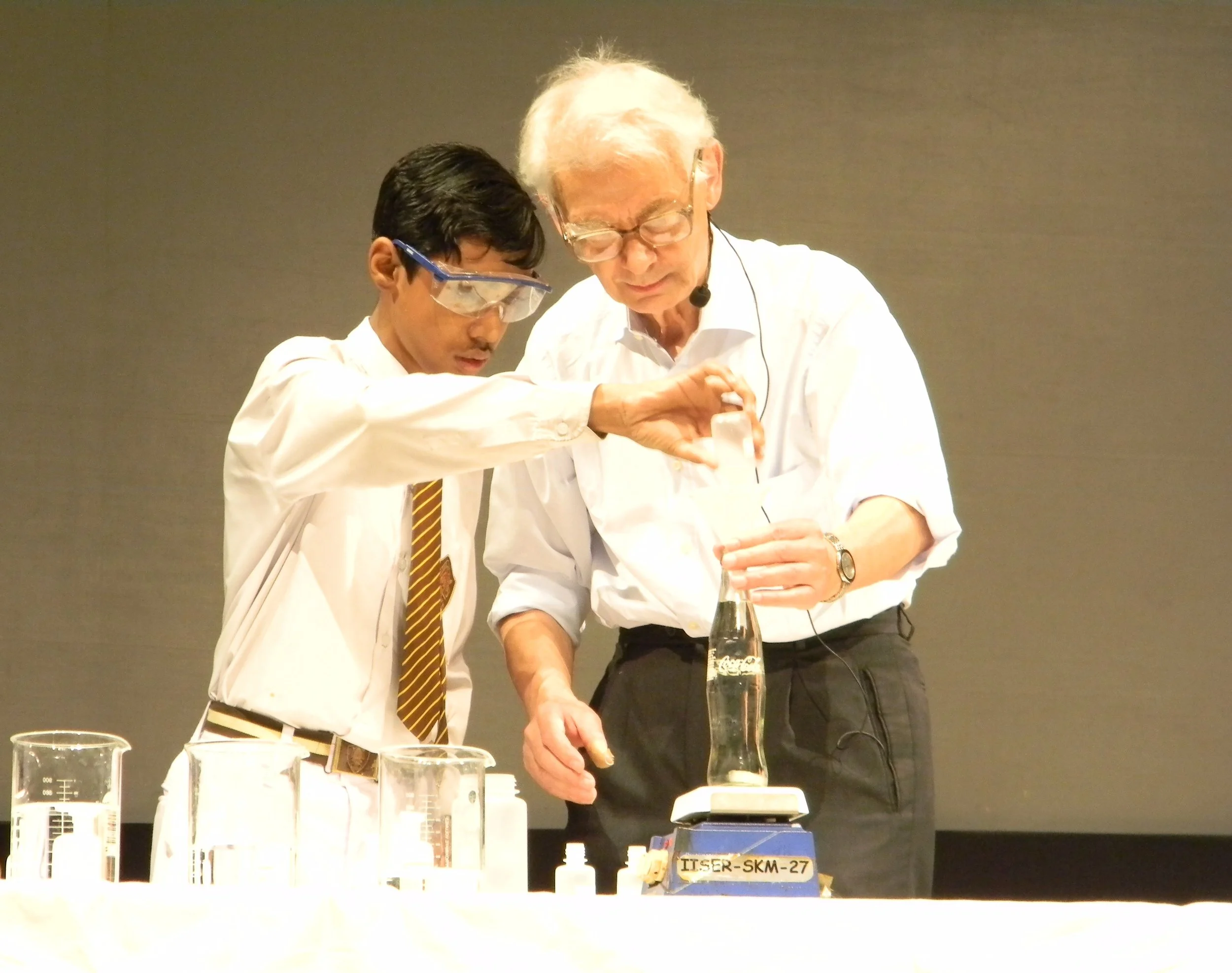 Students engaging in enjoyable hands-on experiments.