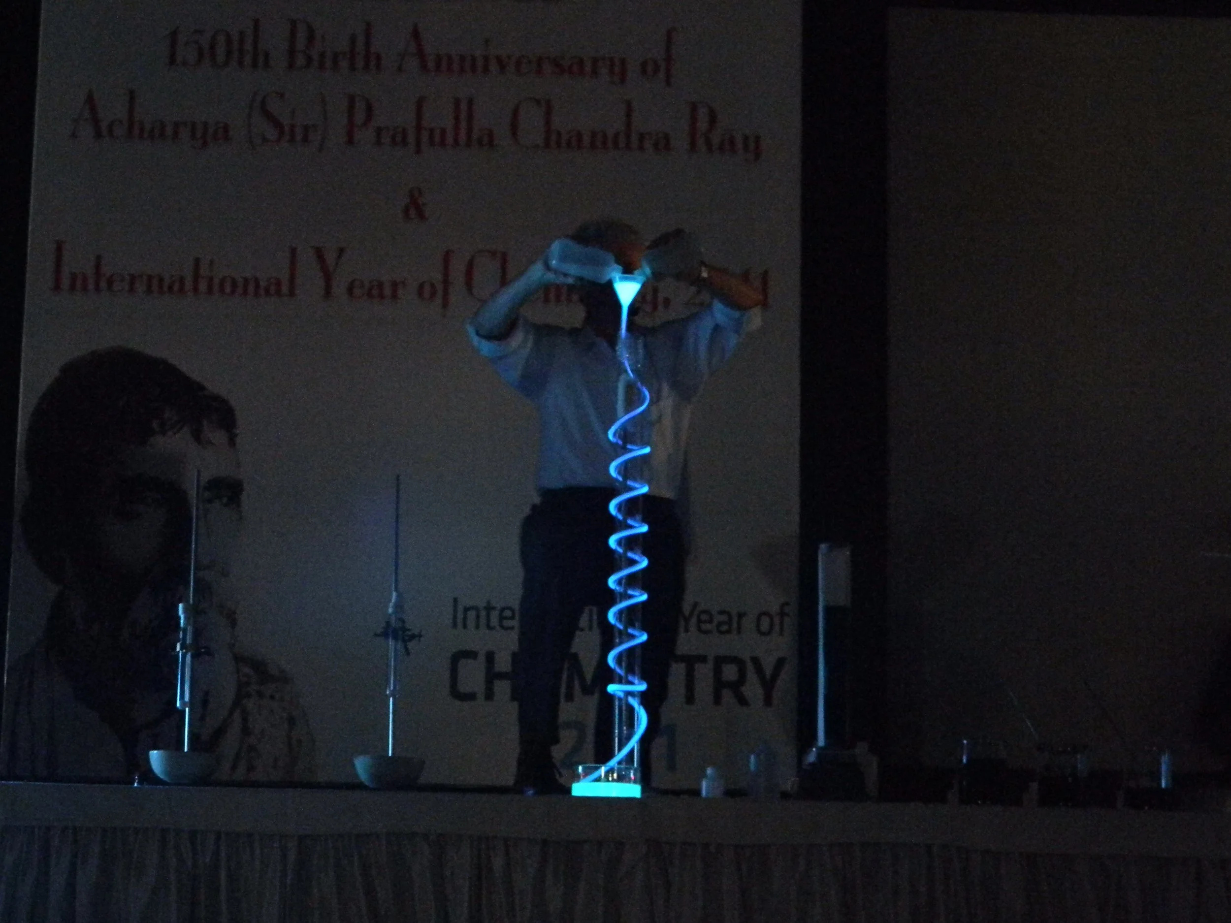 One of the experiments: Luminol Chemiluminescence.