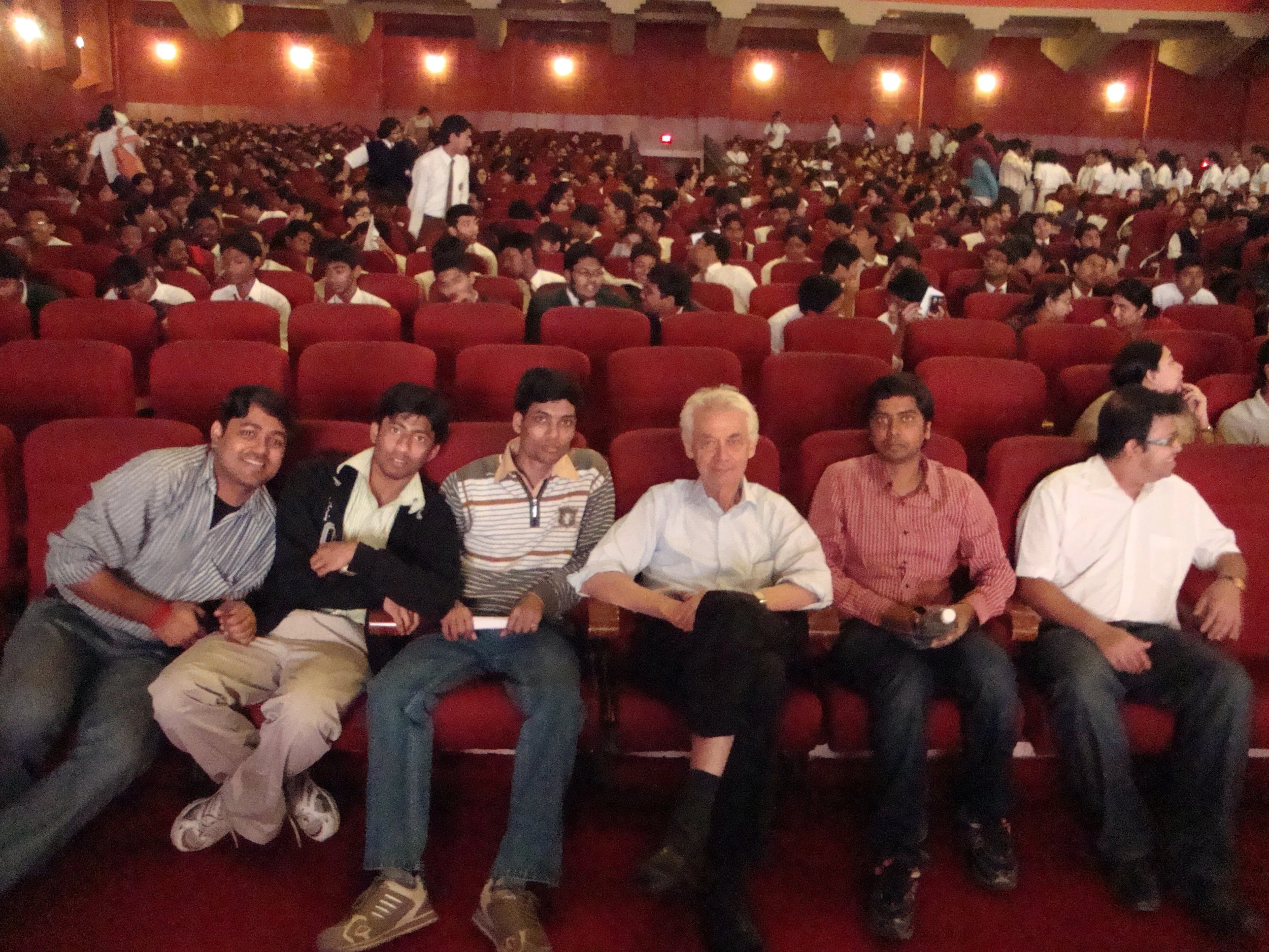 Group Photo with Prof. Herbert W. Roesky, before the experiment, Bibek Samanta is on my left.