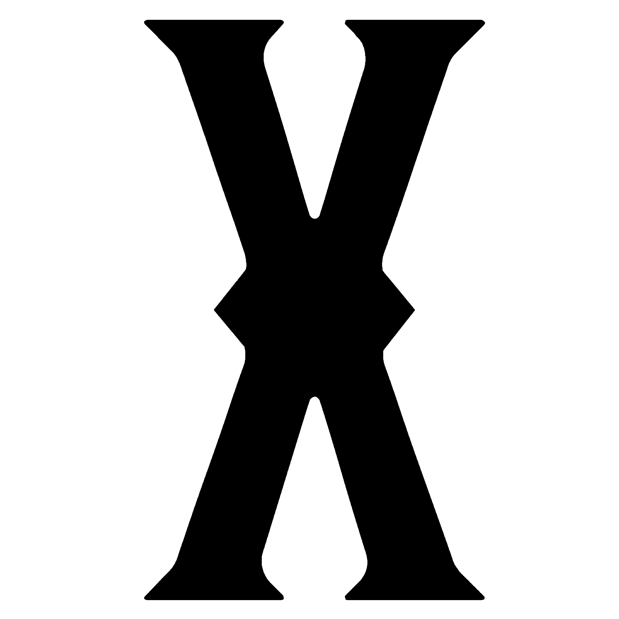 Crossbar Brighton main 'X' Logo in Black