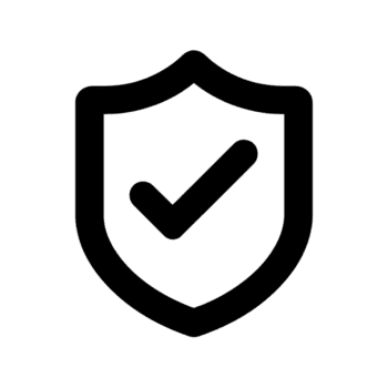 An illustration of a shield with a checkmark inside it.