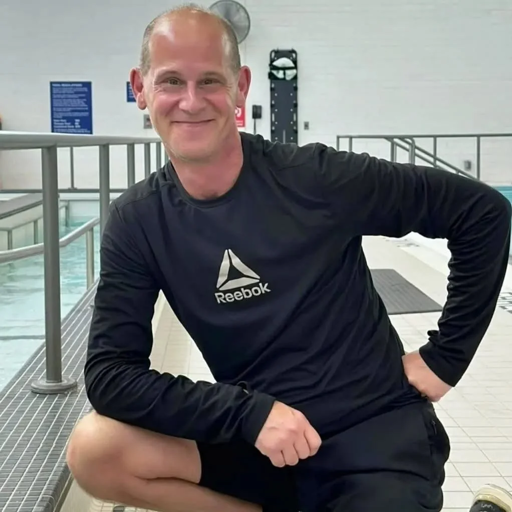 Dylan Harries aquafit instructor in Canada