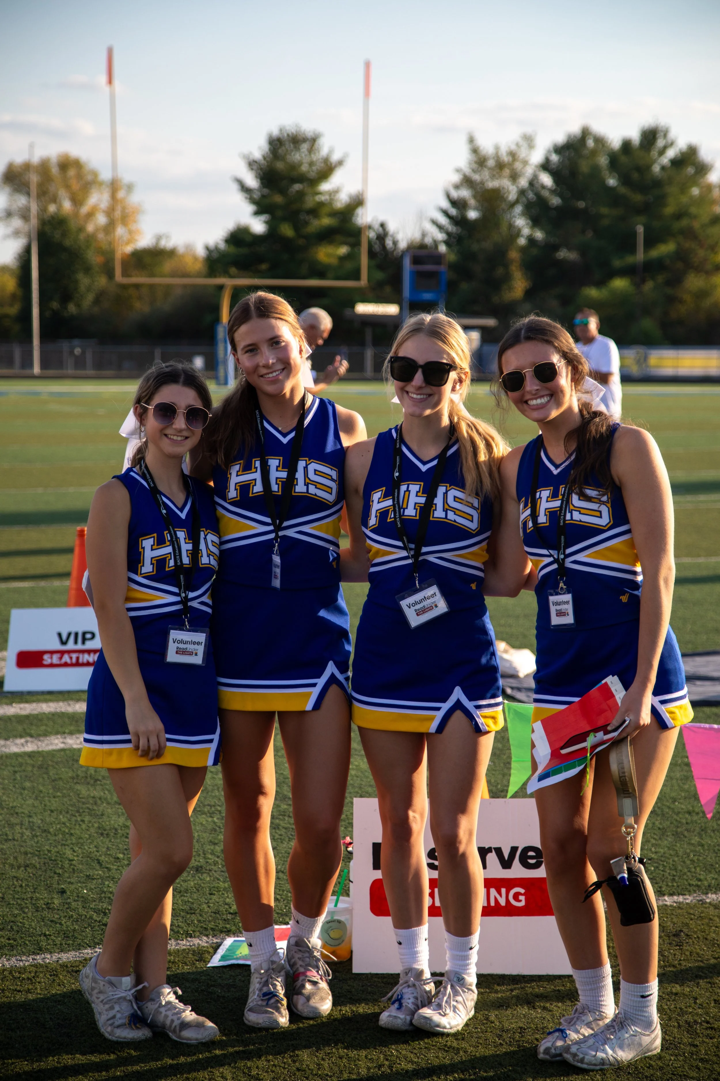 Read Under the Lights, SACS Education Foundation, Southwest Allen County Schools, Key Club Volunteers, Homestead High School, HHS, Spartan, Cheerleaders