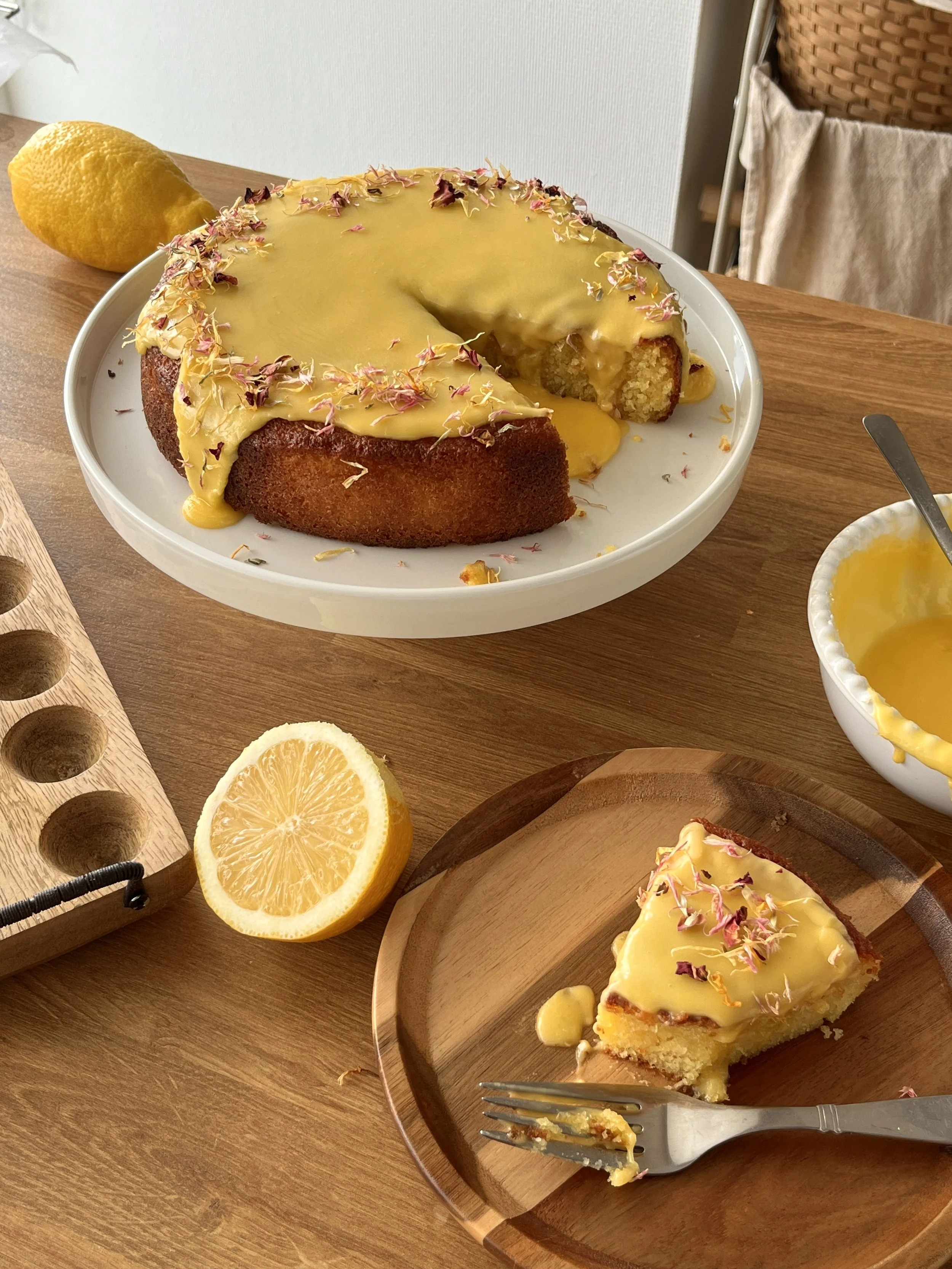 Danish lemon moon cake